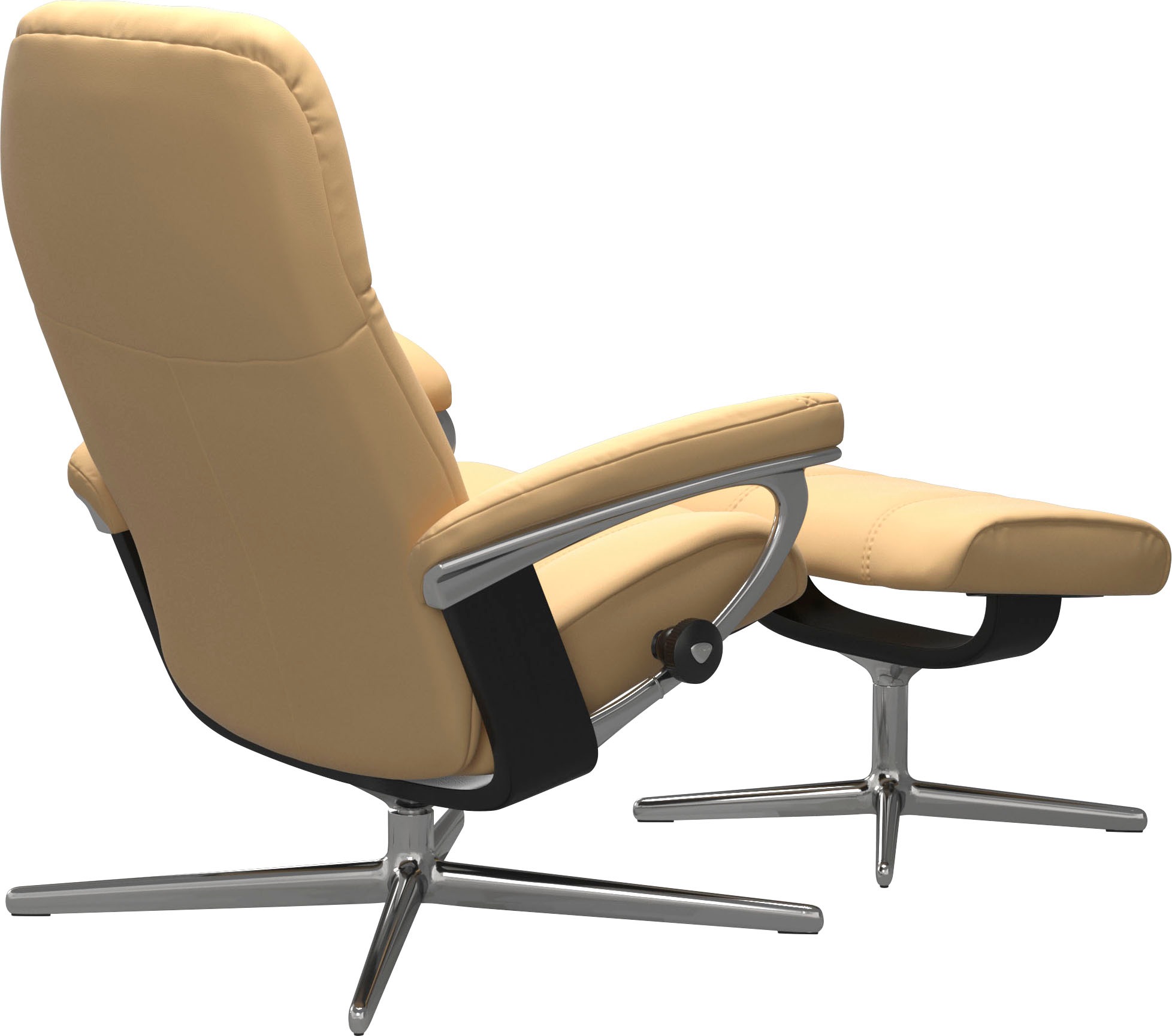 Thumbnail - Stressless Relaxsessel "Consul", (Set, Relaxsessel mit Hocker), mit Hocker, mit Cross Base, Größe S, M & L, Holzakzent S...
