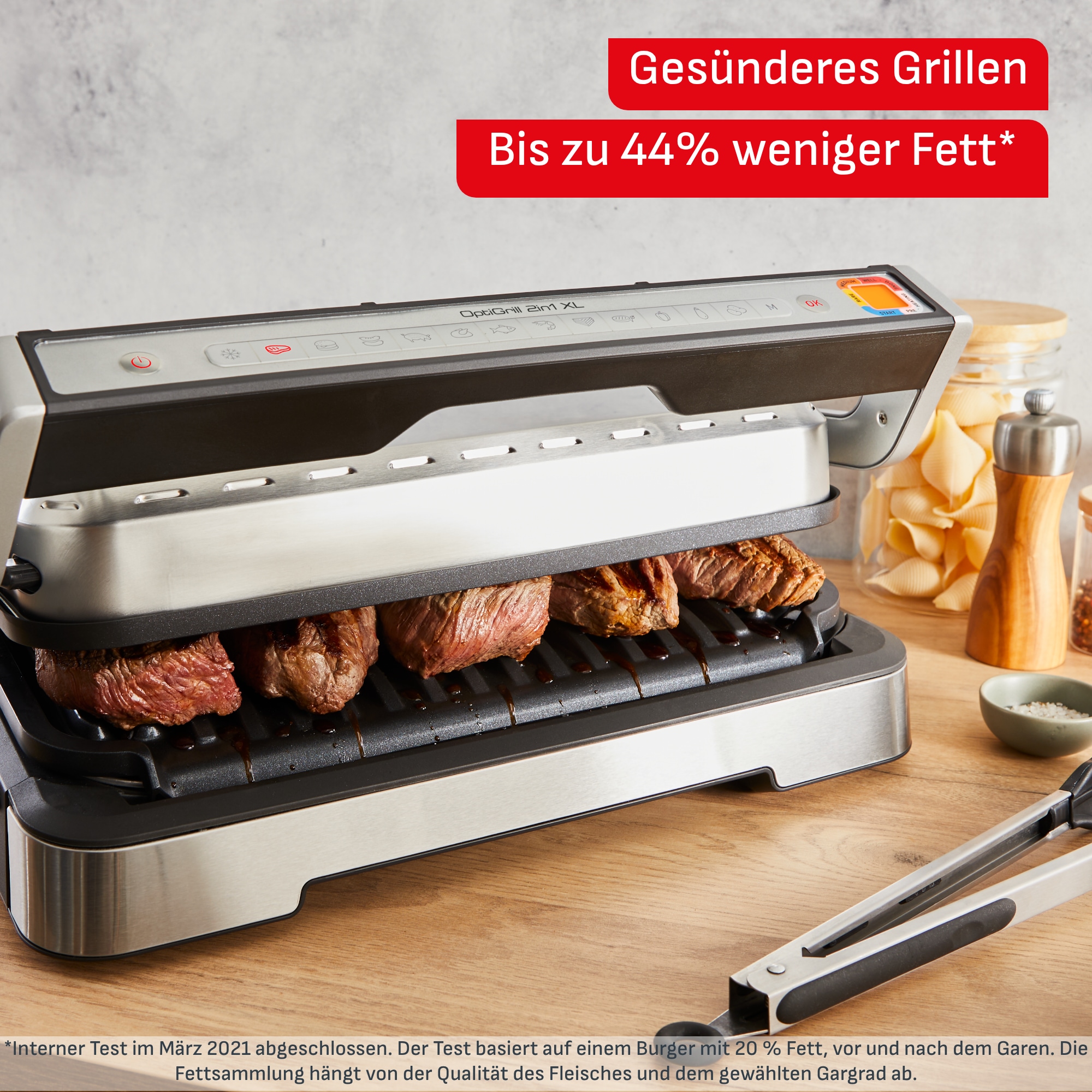 Tefal Kontaktgrill »OptiGrill 4in1 XL, Grill/Barbeque/Backofen/komplette Mahlzeit« 2200 W für bis zu 8 Personen, spülmaschinenfeste Platten und Schalen, GC784D