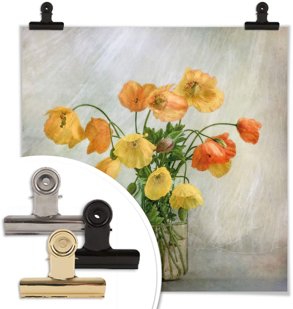 (1 Gelb«, Orange Poster, Wall-Art Blumen, BAUR Poster Wandposter Wandbild, »Mohnblumen St.), kaufen Bild, |