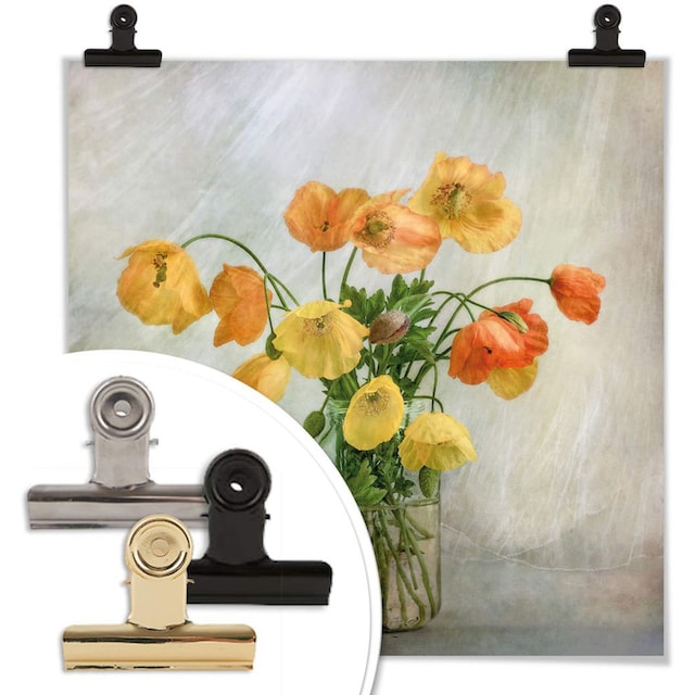 Wall-Art Poster »Mohnblumen Orange Gelb«, Blumen, (1 St.), Poster, Wandbild,  Bild, Wandposter kaufen | BAUR