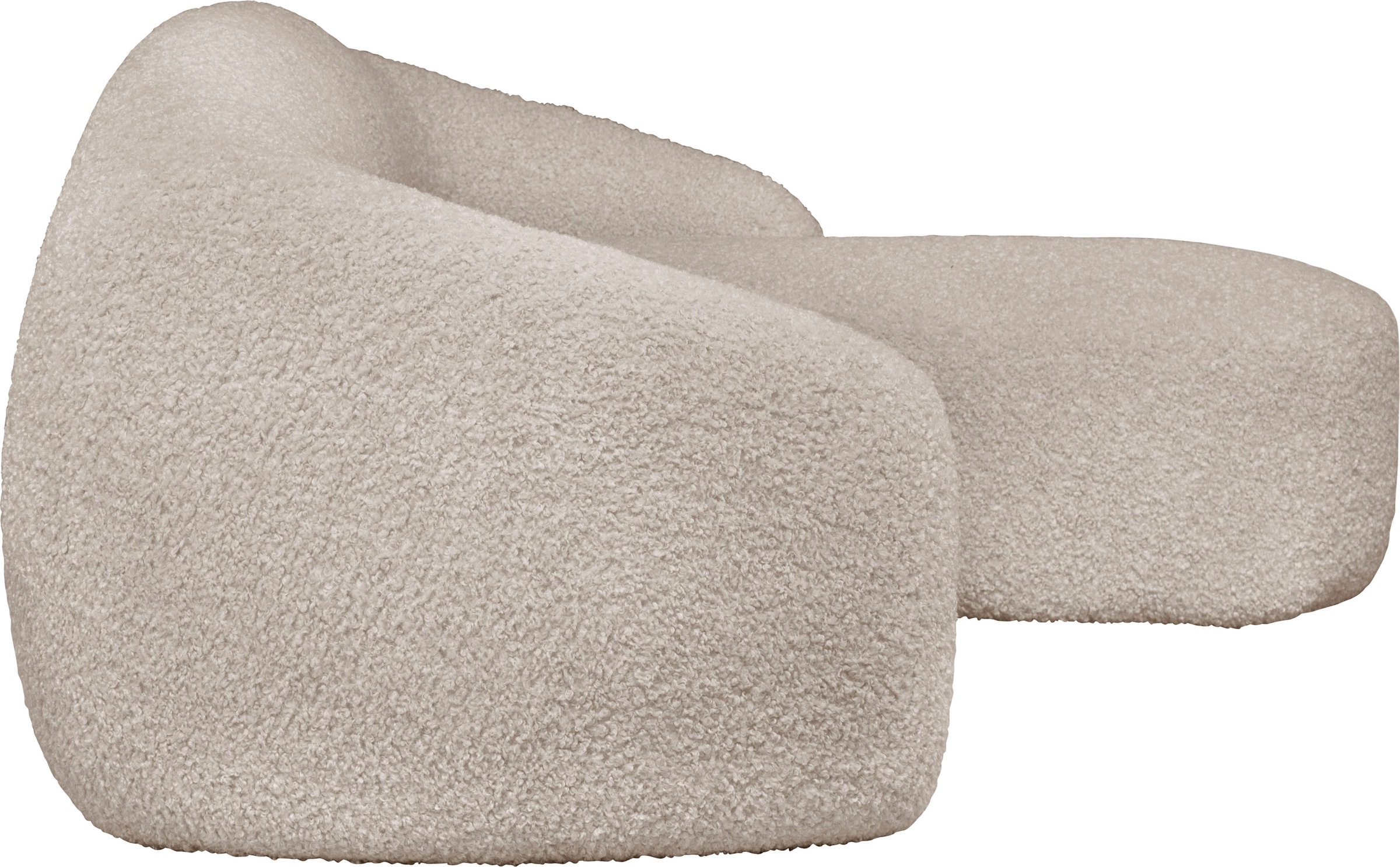 LeGer Home by Lena Gercke Ecksofa »YANI L-Form, Designersofa, organische Form, Maße B/T/H: 255/170/81 cm«, mit Wellenunterfederung, auch in Bouclé, Recamiere rechts/links