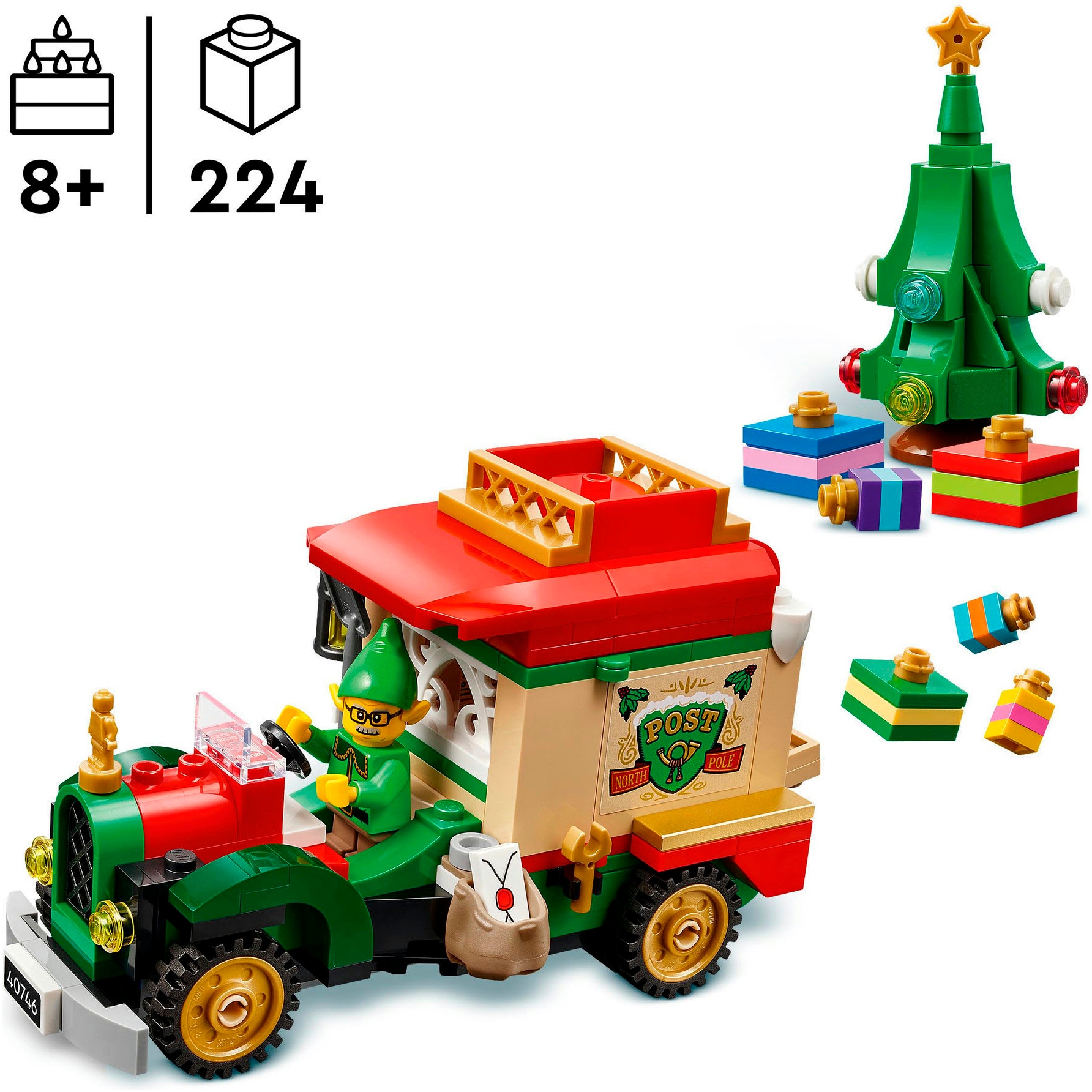LEGO® Konstruktionsspielsteine »Lieferwagen des Weihnachtsmanns (40746), LEGO Iconic« Made in Europe