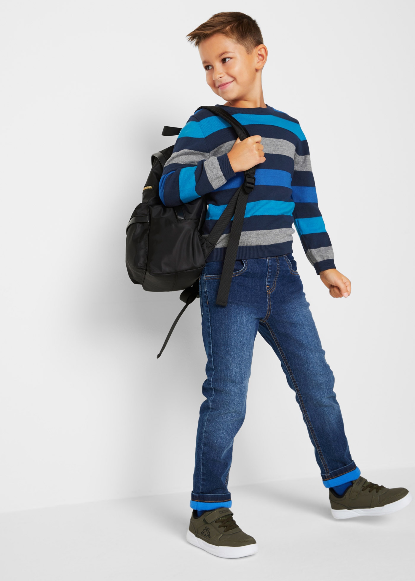 bonprix Strickpullover »Feinstrickpullover aus reiner Baumwolle« Feinstrickpullover aus reiner Baumwolle