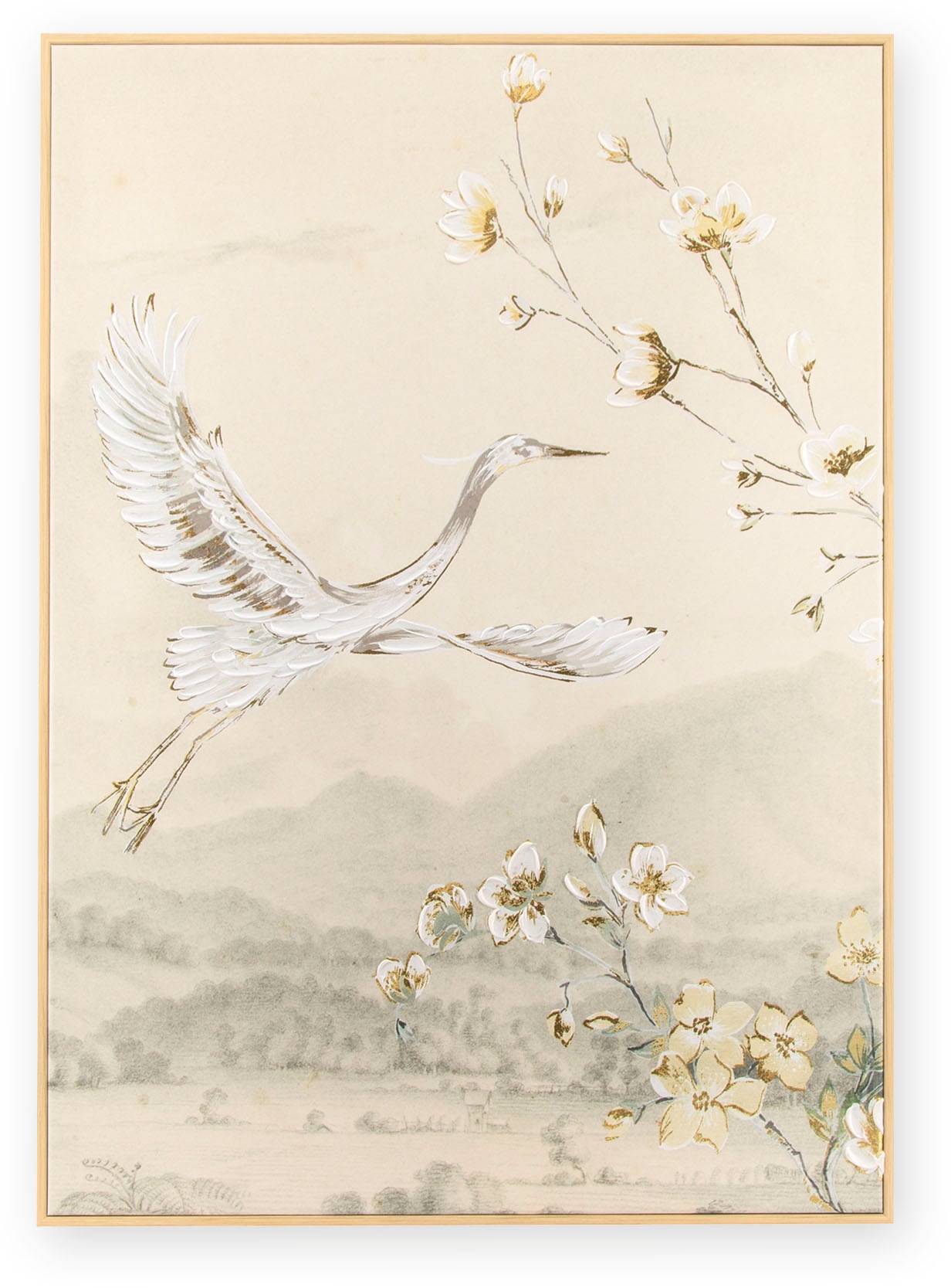 Art for the home Leinwandbild "Kran", (1 St.), Handgemalt Wandbild Gold Met günstig online kaufen