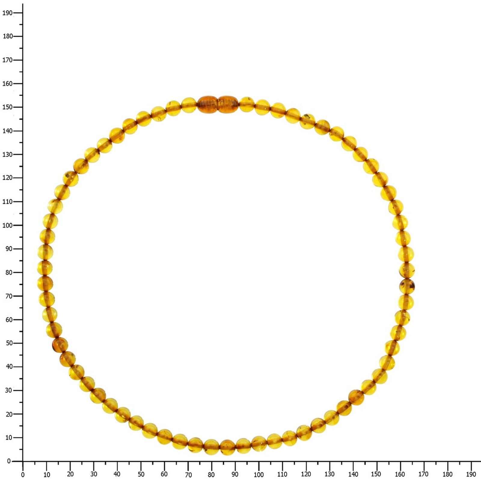 Kette ohne Anhänger OSTSEE-SCHMUCK "- Kugel 6 mm - Bernstein -" Gr. 42, braun (braun, bernsteinfarben), Halsketten, Damen, 42, Bernstein 5