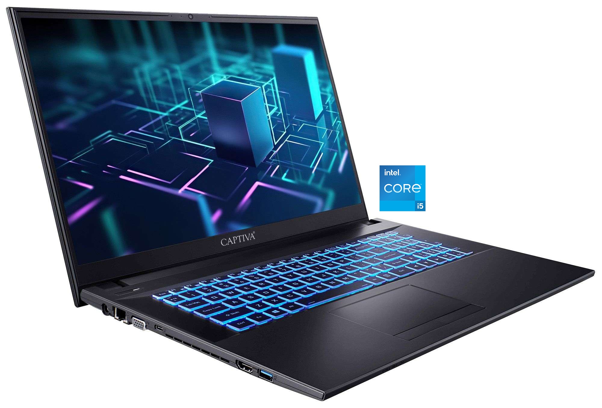 CAPTIVA Business-Notebook "Business/Office I10-0878GE", schwarz, 32 GB RAM 1.000 GB SSD, Core i5, Microsoft Windows 11 Pro (64 Bit), Notebooks