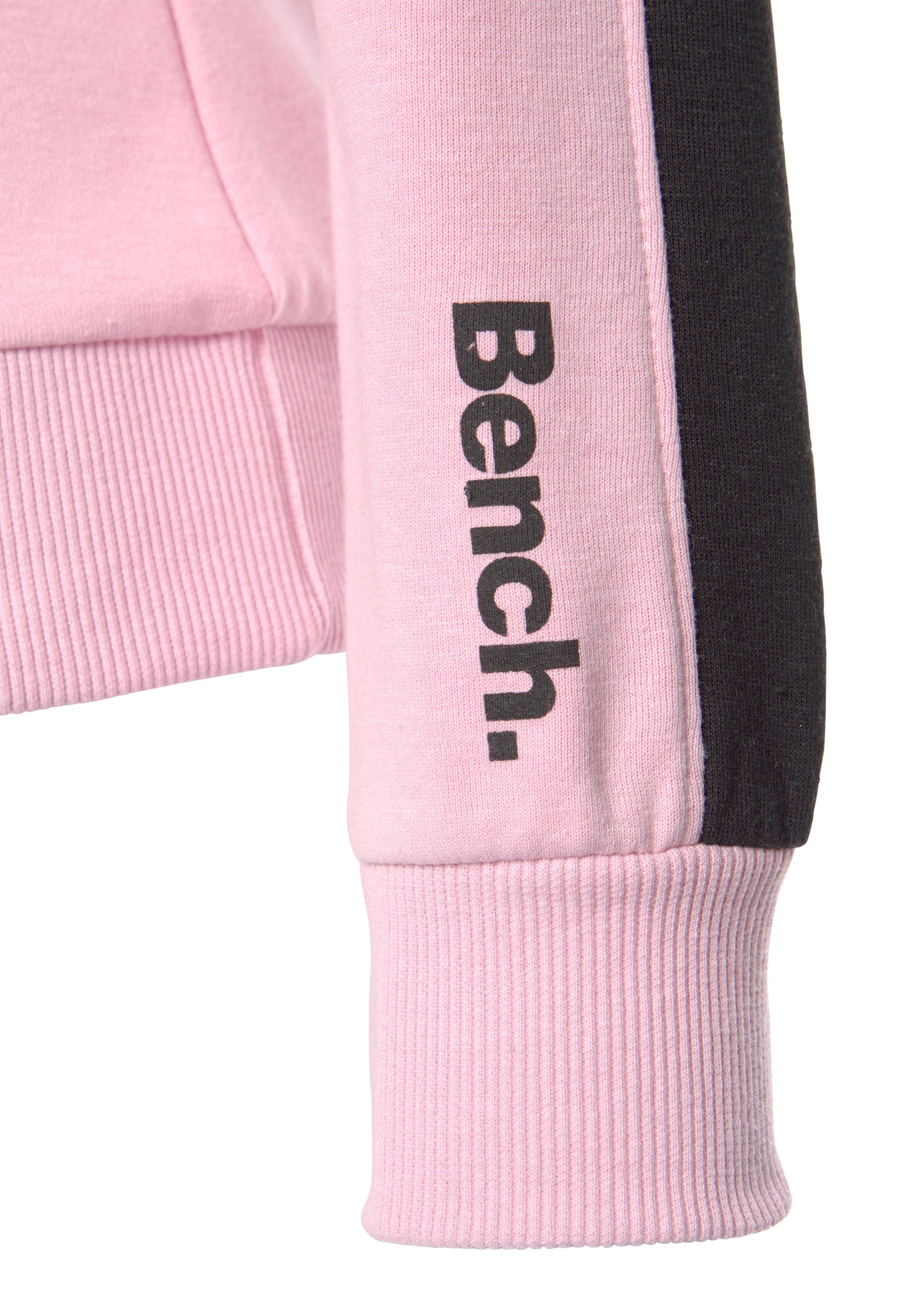 Bench. Loungewear Kapuzensweatshirt, mit Seitenstreifen und Kängurutasche, Loungewear