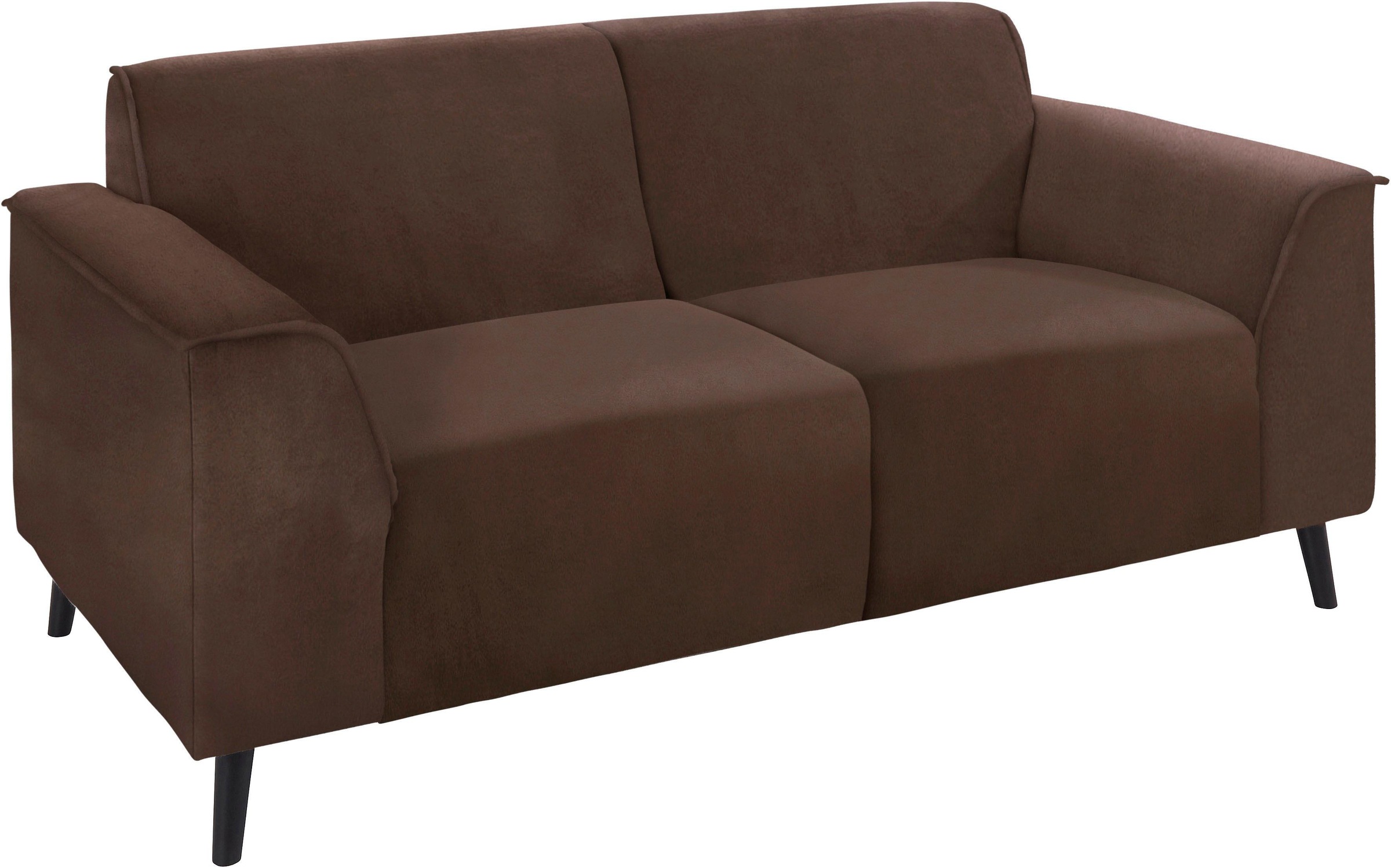 DOMO collection 2-Sitzer "Amora, inklusive komfortablem Federkern für mehr Sitzkomfort" Komfortsitzhöhe 47 cm, Fußhöhe passend für gängige Saugroboter