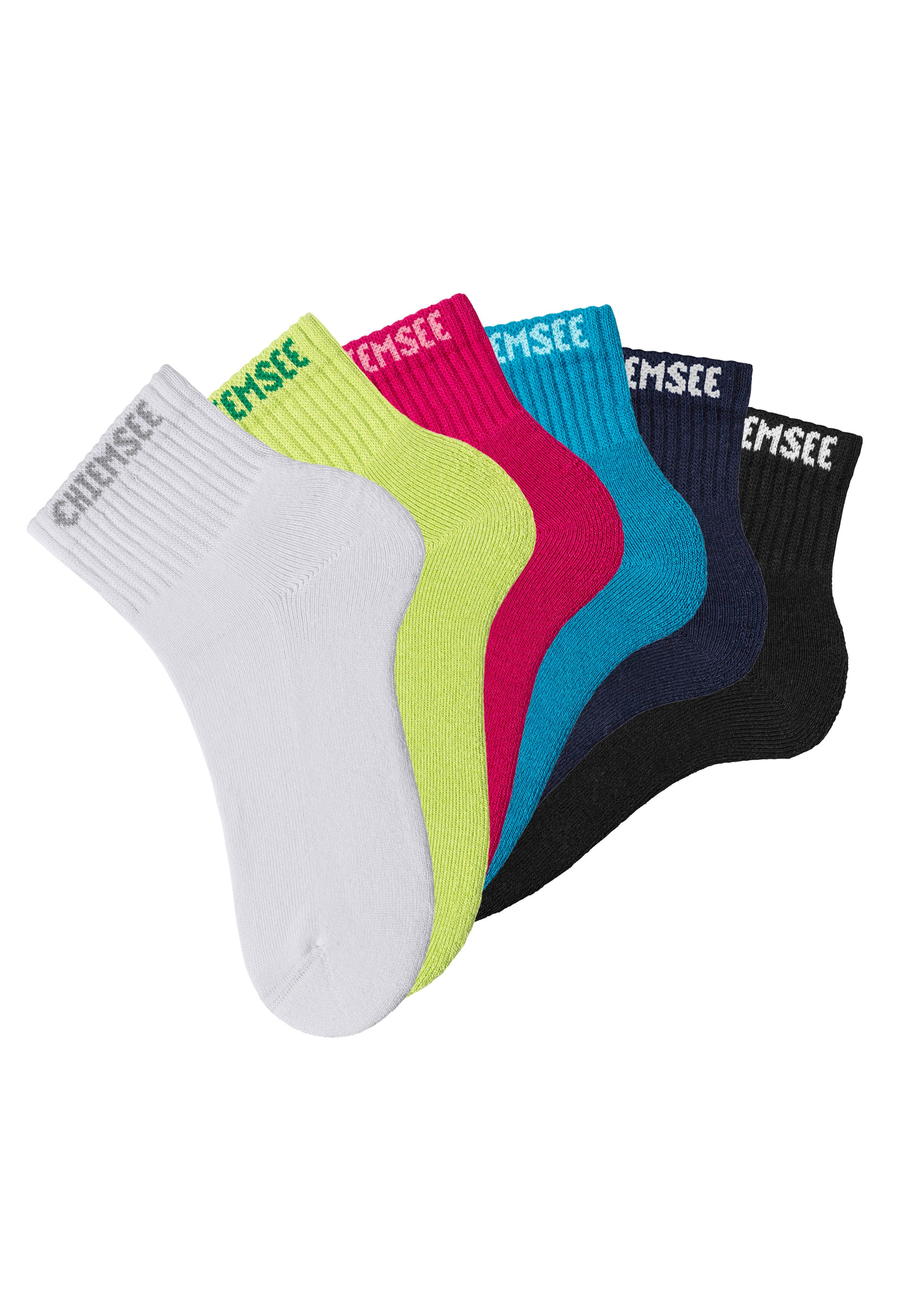 Chiemsee Kurzsocken, (Packung, 6 Paar), mit eingestricktem Markennamen