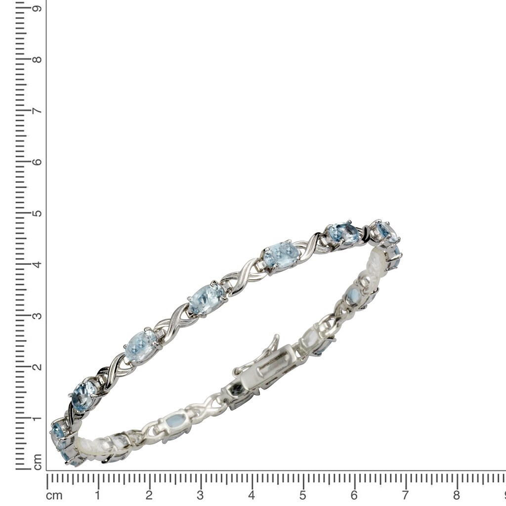 Zeeme Armband »925 Sterling Silber Blautopas«