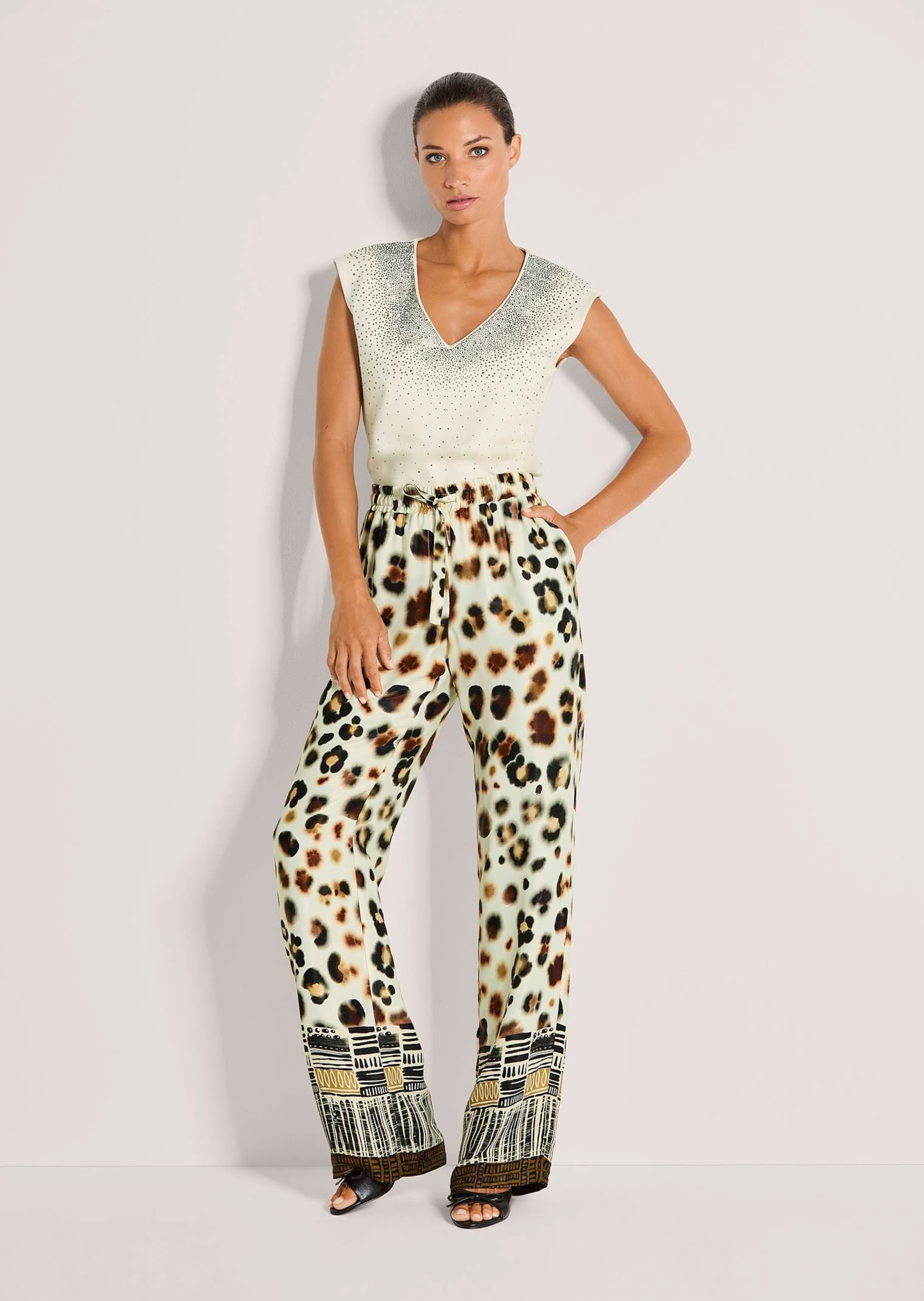 MADELEINE Chinos "Palazzohose Druckhose mit Animalprint" günstig online kaufen