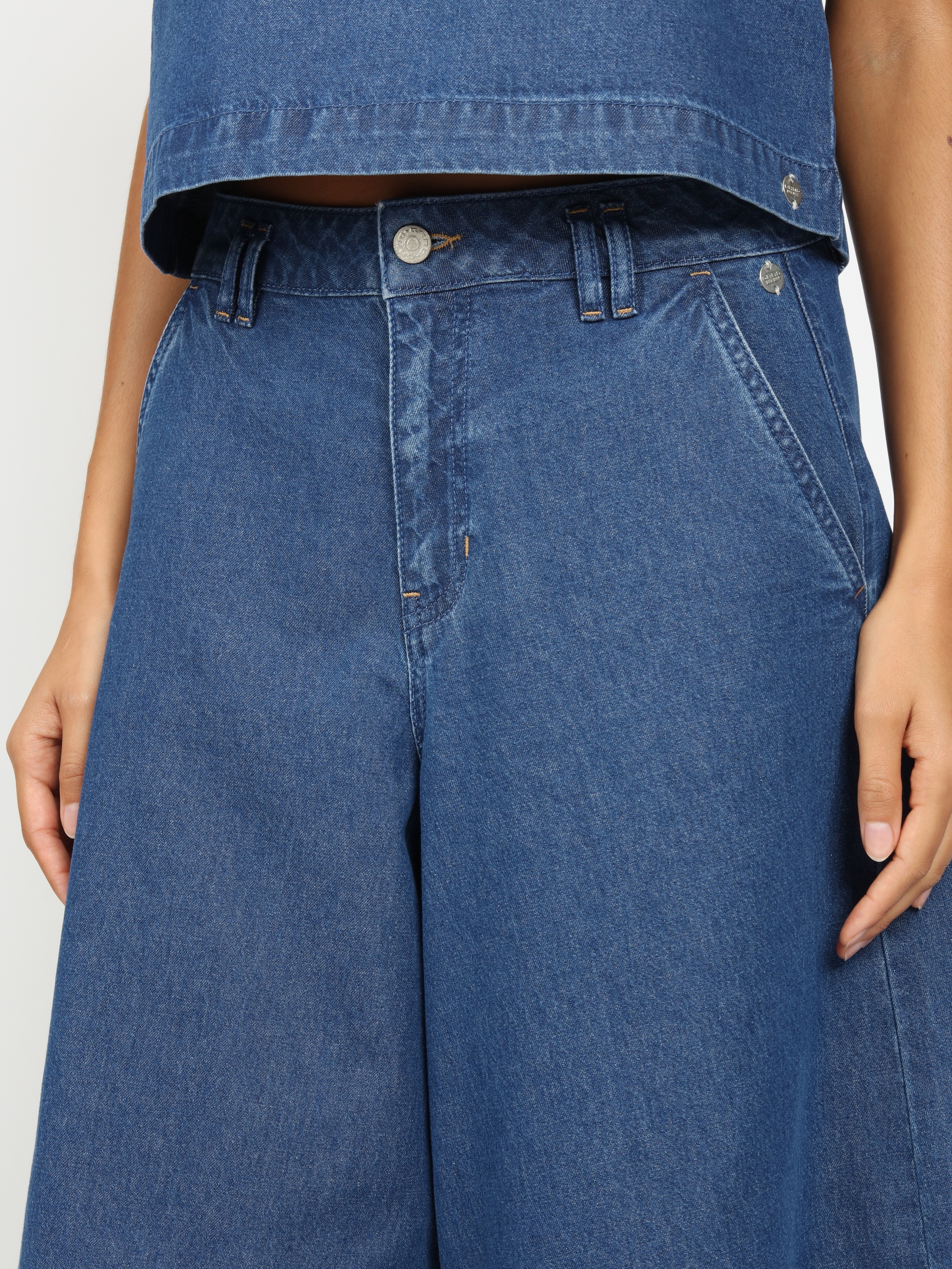 94SCALA GANG Jeans Wide Fit Culotte Denim Blue 27 2