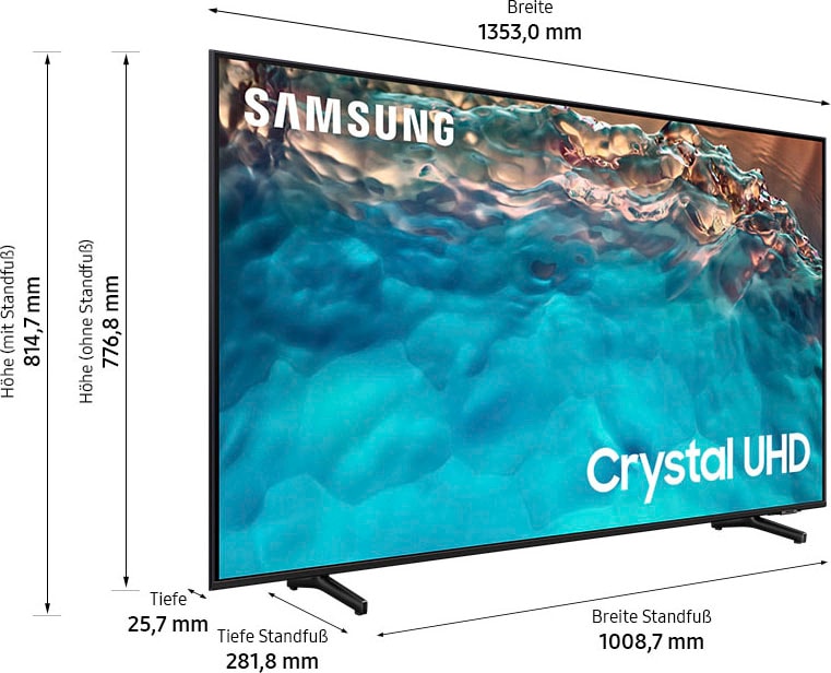 Samsung LED-Fernseher »GU60BU8079U«, 4K Ultra HD, Smart-TV-Google TV, Crystal Prozessor 4K,HDR,Motion Xcelerator