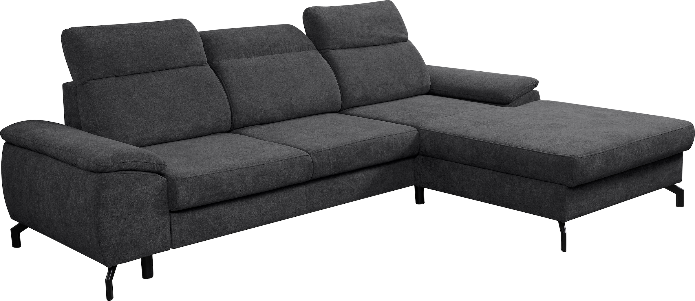 WERK2 Ecksofa »Panama L-Form«, Modernes Sofa mit Schlaffunktion, Bettkasten, Kopfteile verstellbar