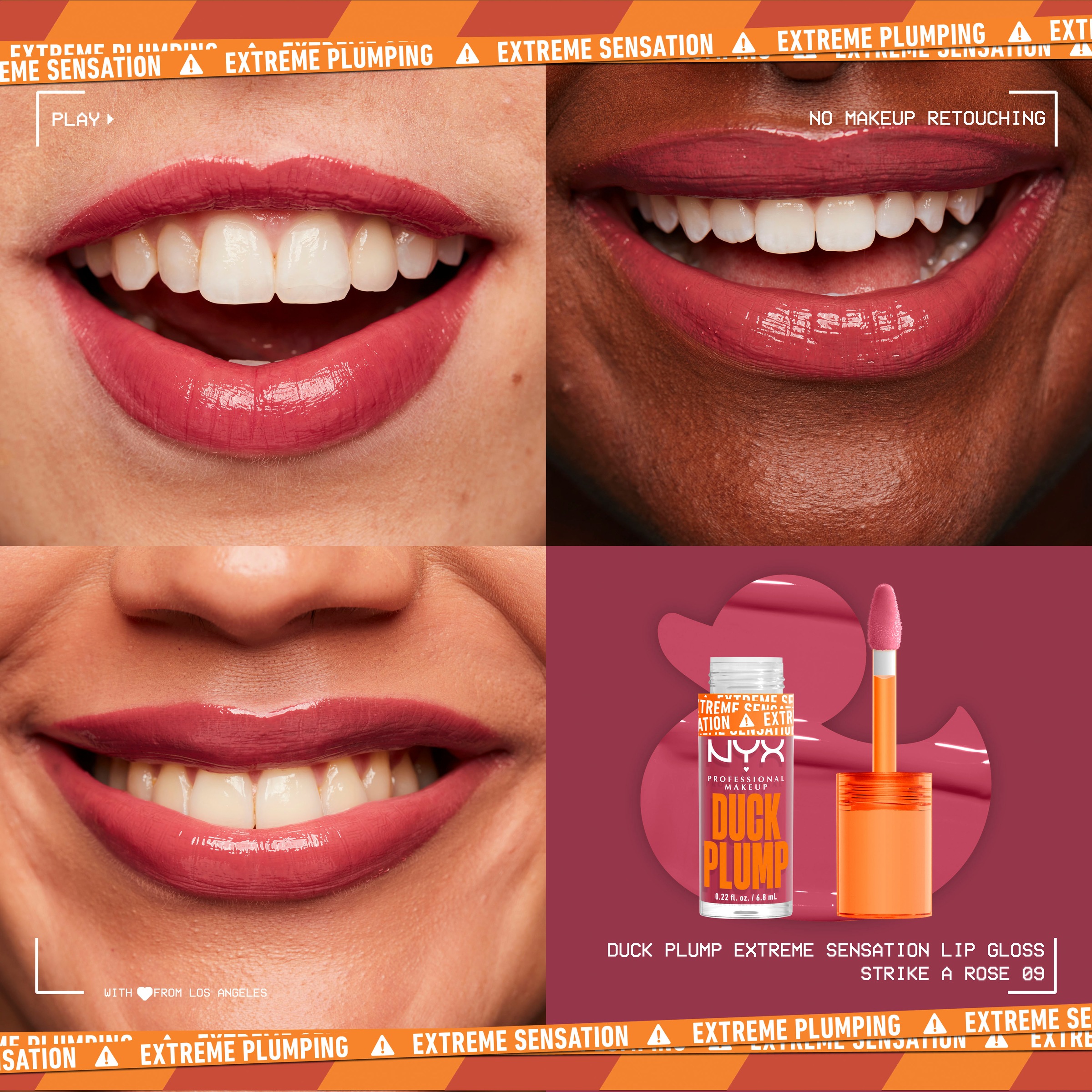 NYX Lipgloss »NYX Professional Makeup Duck Plump Strike a Rose«, mit Collagen