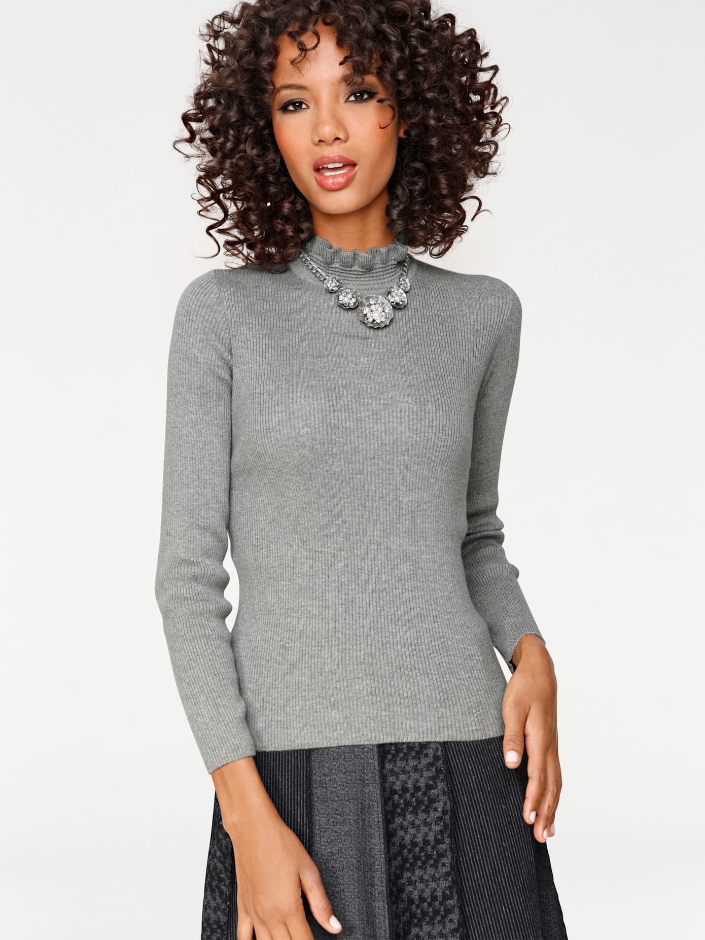 LINEA TESINI by heine Stehkragenpullover "Stehkragen-Pullover" günstig online kaufen