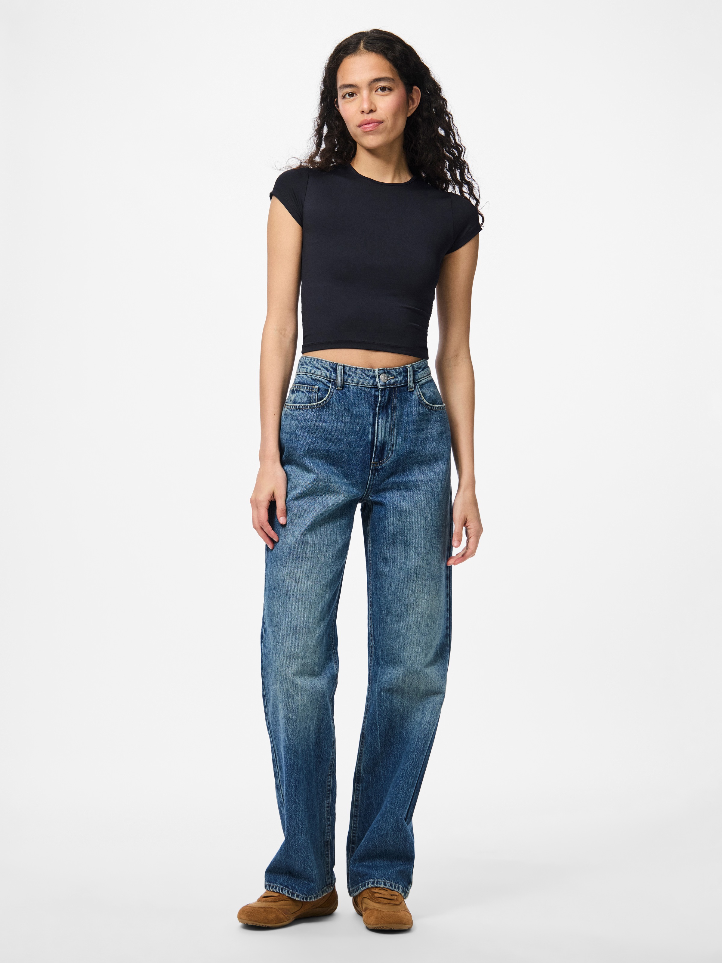 pieces High-waist-Jeans "PCKATE HW STRAIGHT JEANS MB NOOS BC" günstig online kaufen