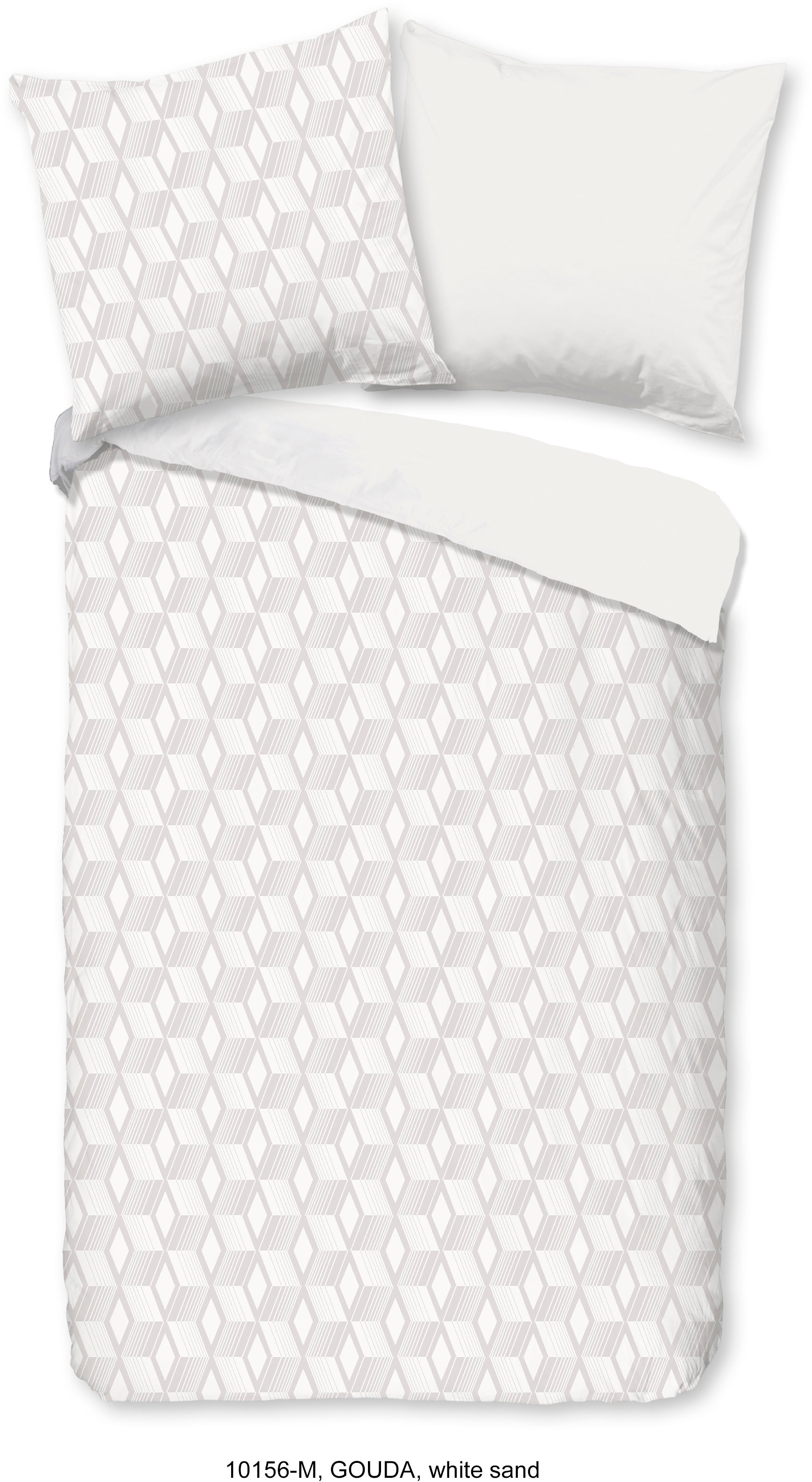 PURE luxury collection Wendebettwäsche »Gouda« 2 Mikrofaser, Pflegeleicht, Reißverschluss, Wende, 3D, uni muster, weich