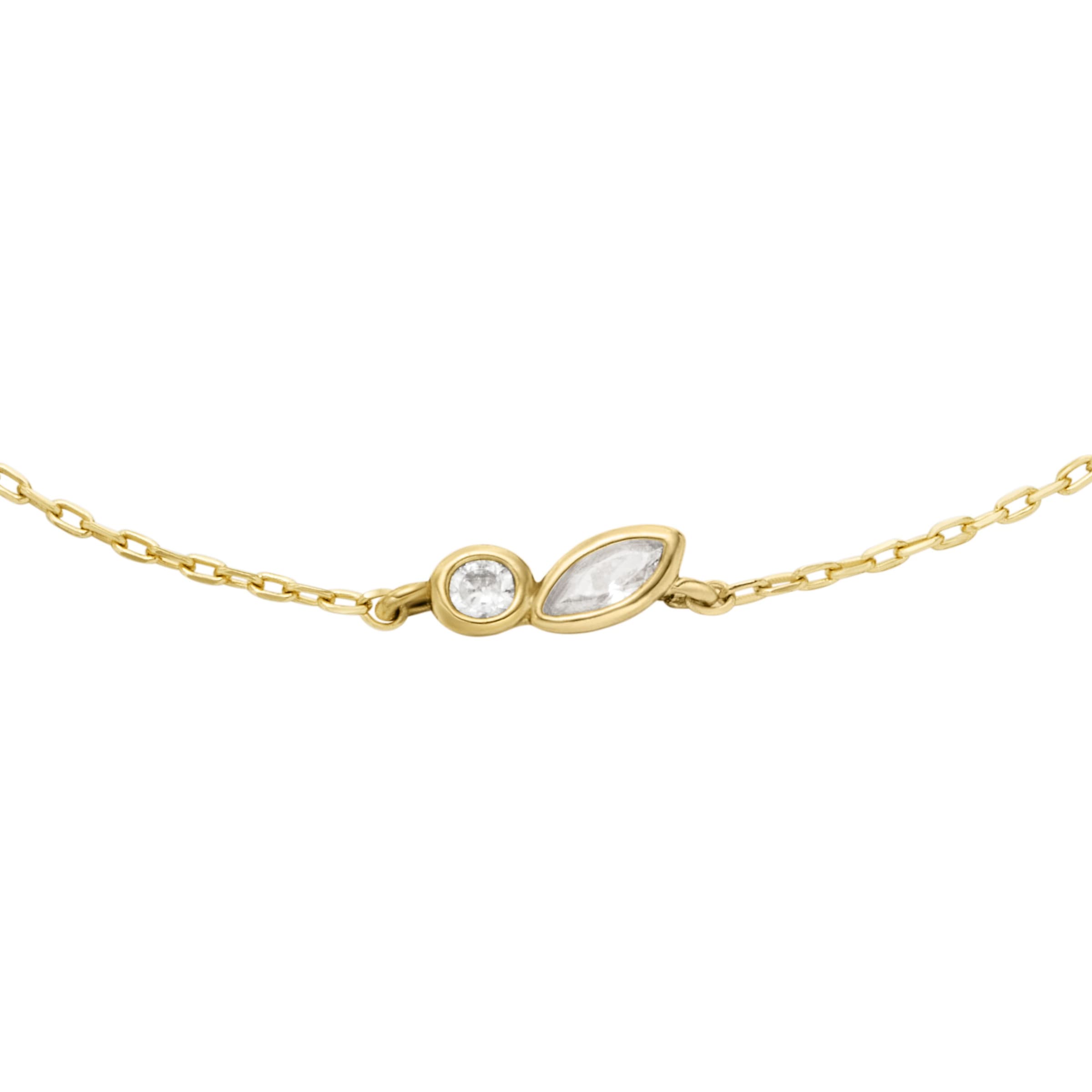 Fossil Armband »Schmuck Geschenk Metall ELLIS, JA7288710«, mit Zirkonia (synth.)