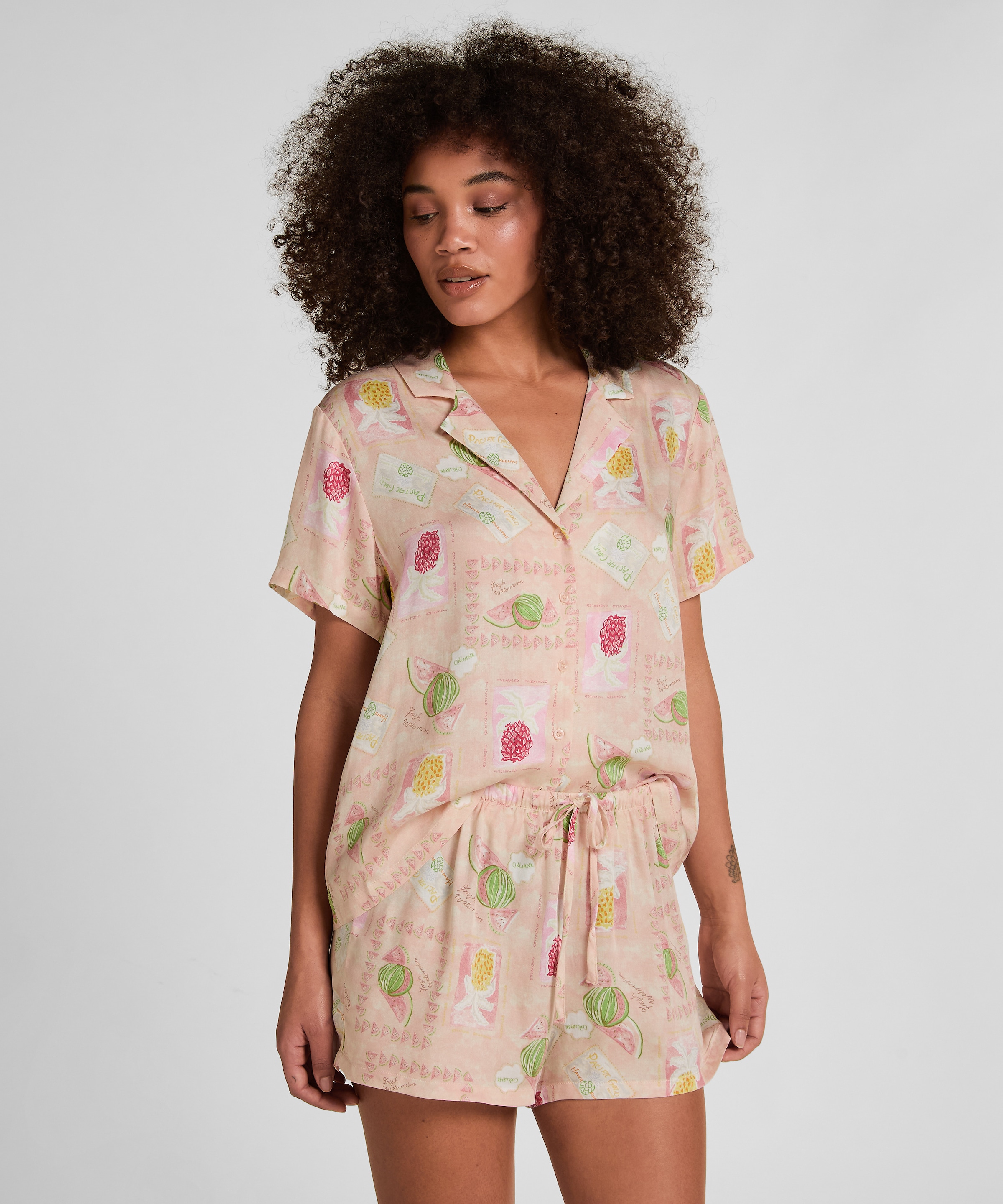 Hunkemöller Pyjama »Satinjacke«
