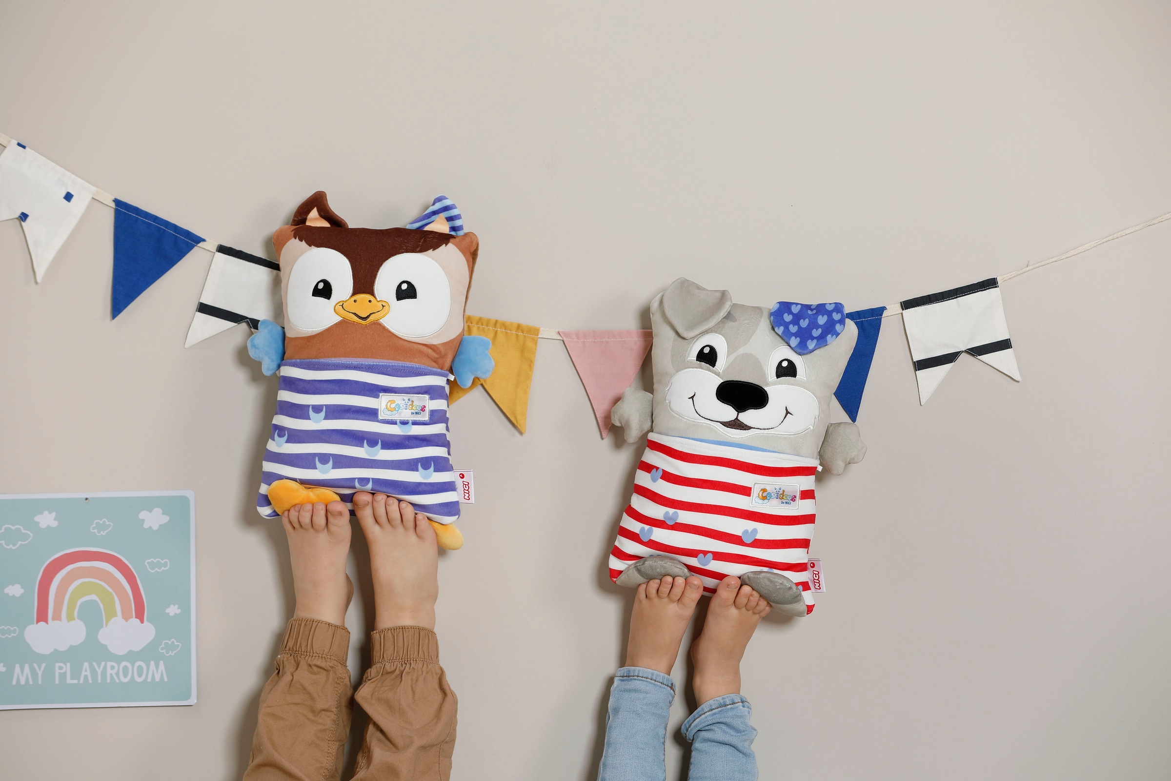 Nici Kuscheltier »Cosidoos, Hund mit Wendefunktion 30x20 cm«, enthält recyceltes Material (Global Recycled Standard)