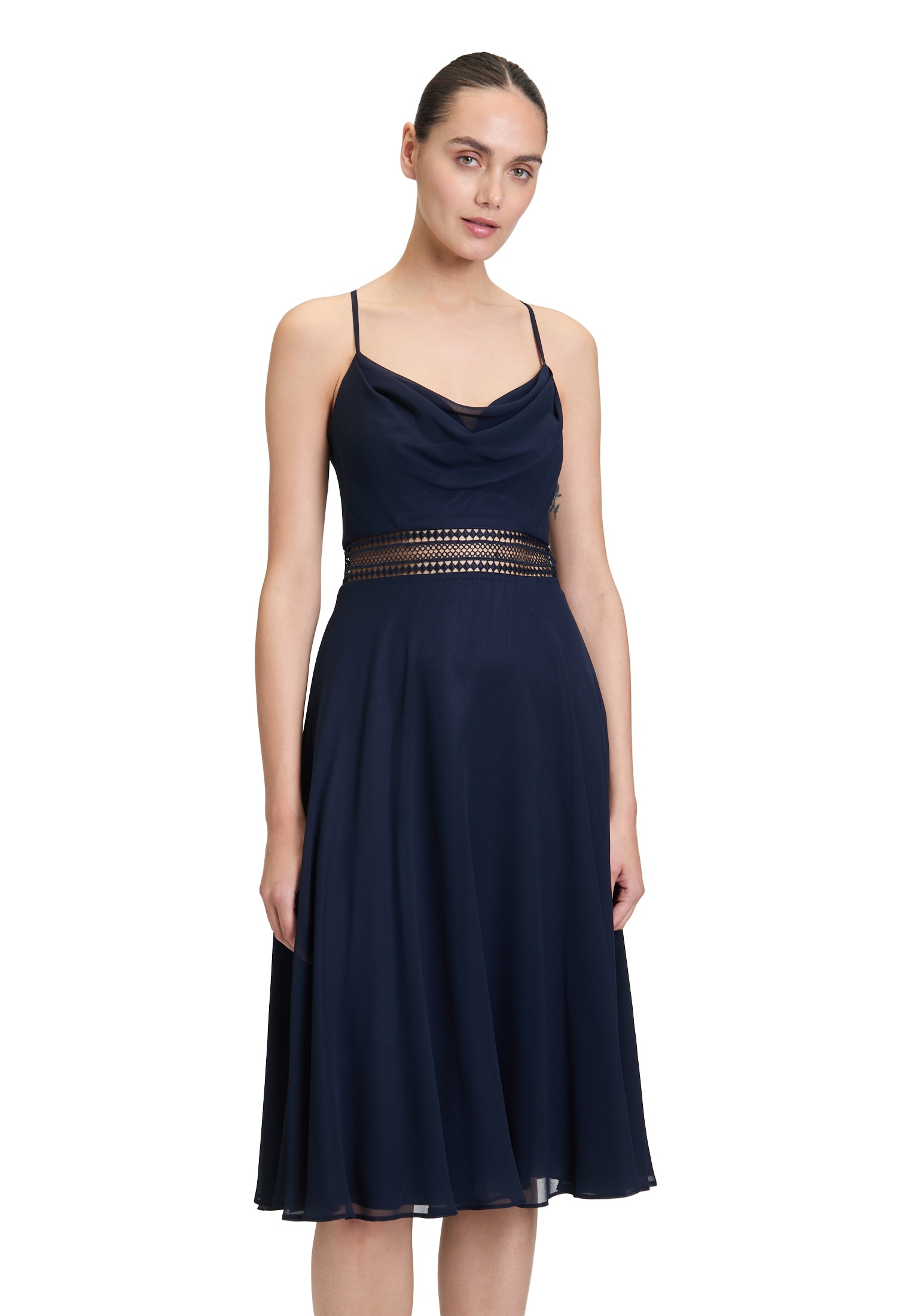 Vera Mont Cocktailkleid "Damen Cocktailkleid mit Wasserfallausschnitt" Ohne günstig online kaufen