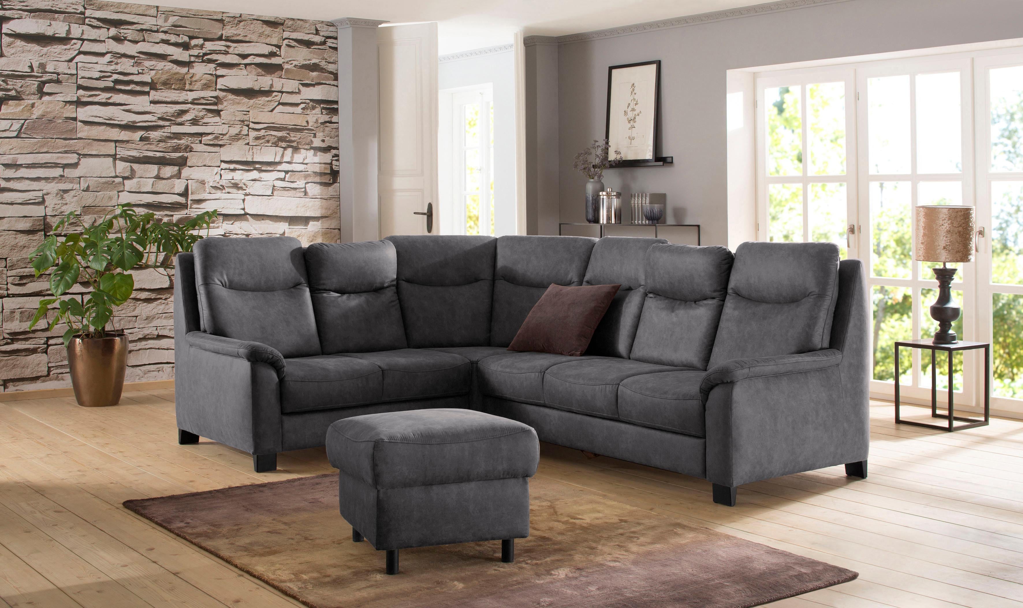 OTTO home Ecksofa "Boccaccio L-Form" mit Federkern, incl. Kopfteilverstellung, wahlweise Schlaffunktion