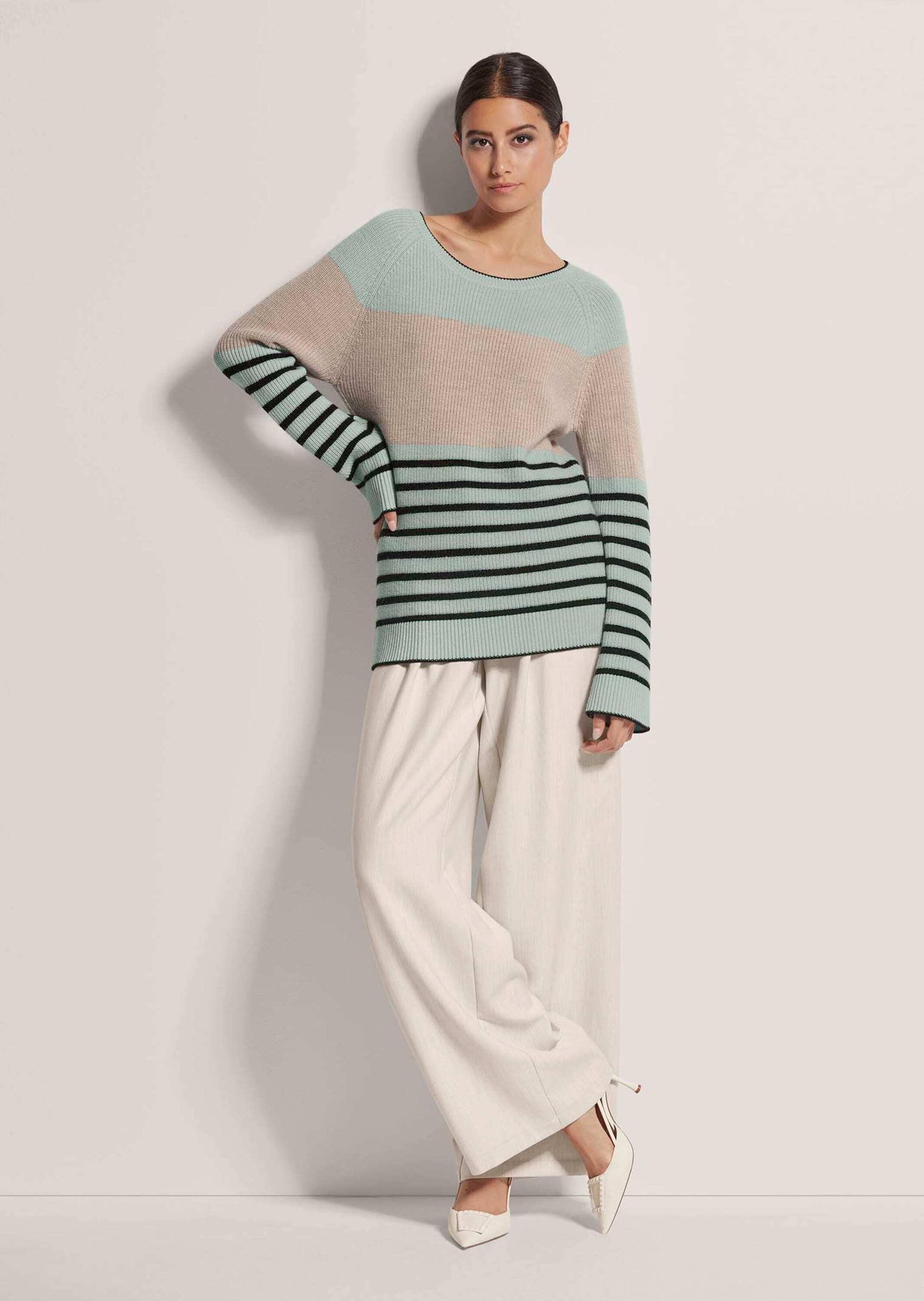 Thumbnail - MADELEINE Longpullover "Pullover Schurwoll-Pullover mit Perlfang-Struktur"