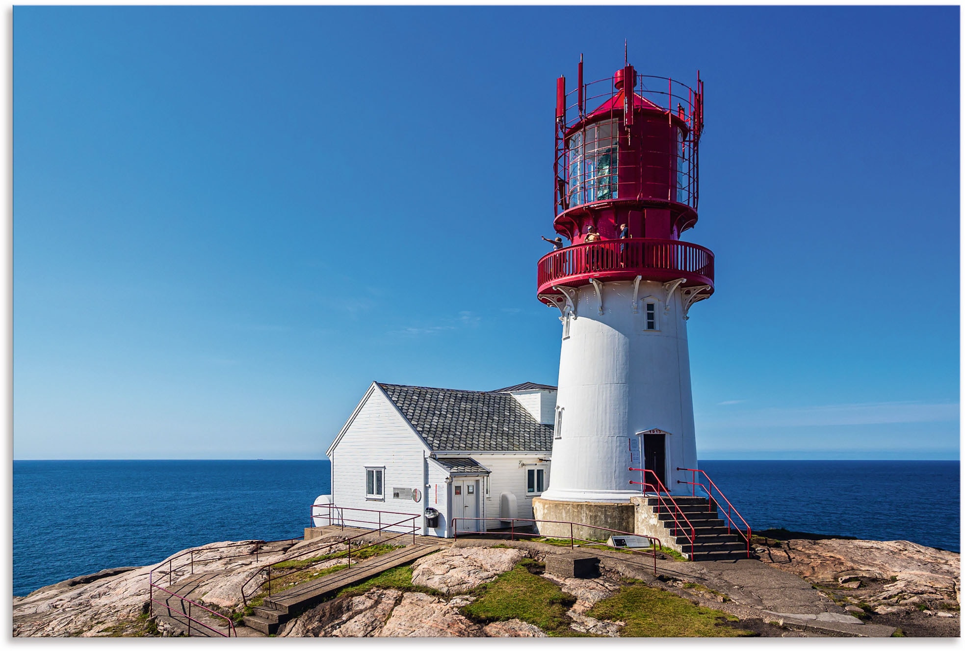 Artland Alu-Dibond-Druck »Der Leuchtturm Lindesnes Fyr in Norwegen«, Gebäude, (1 St.), für Innen- und Außenbereich geeignet, Outdoorbild