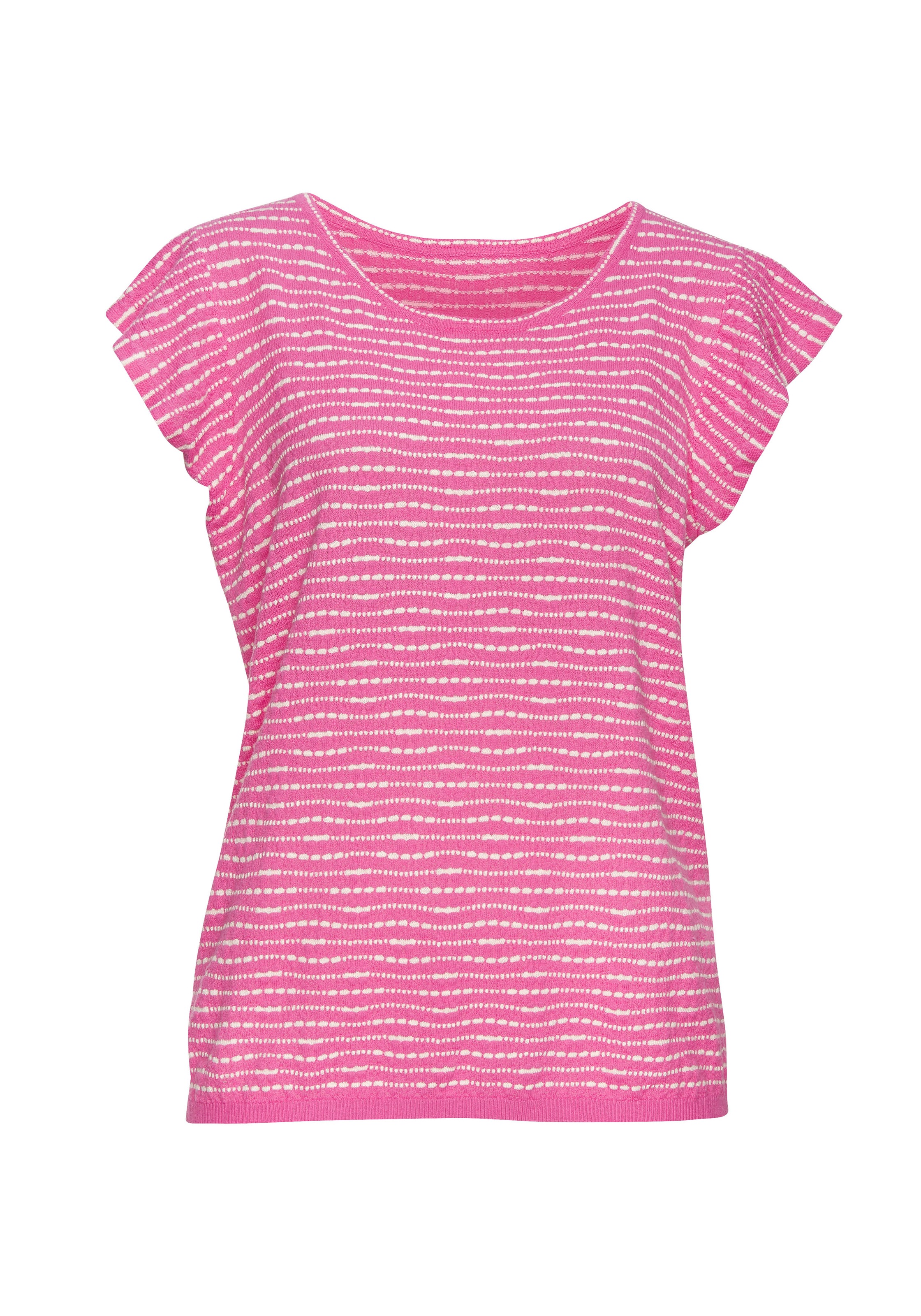 Vivance Rundhalsshirt "mit Streifenstruktur", aus leichter Feinstrickqualit günstig online kaufen