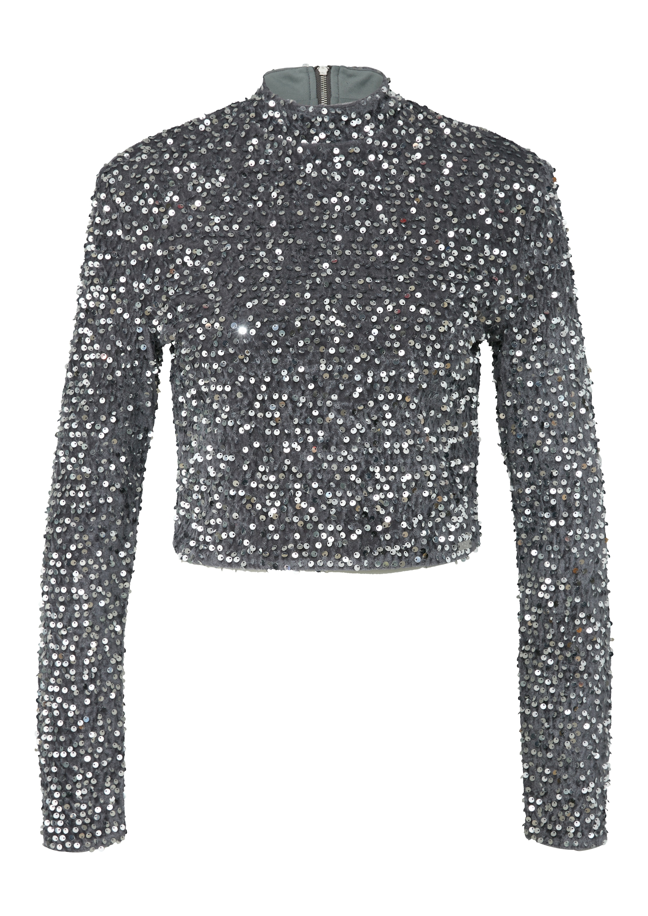 QS Langarmshirt , mit Pailletten besetzt
