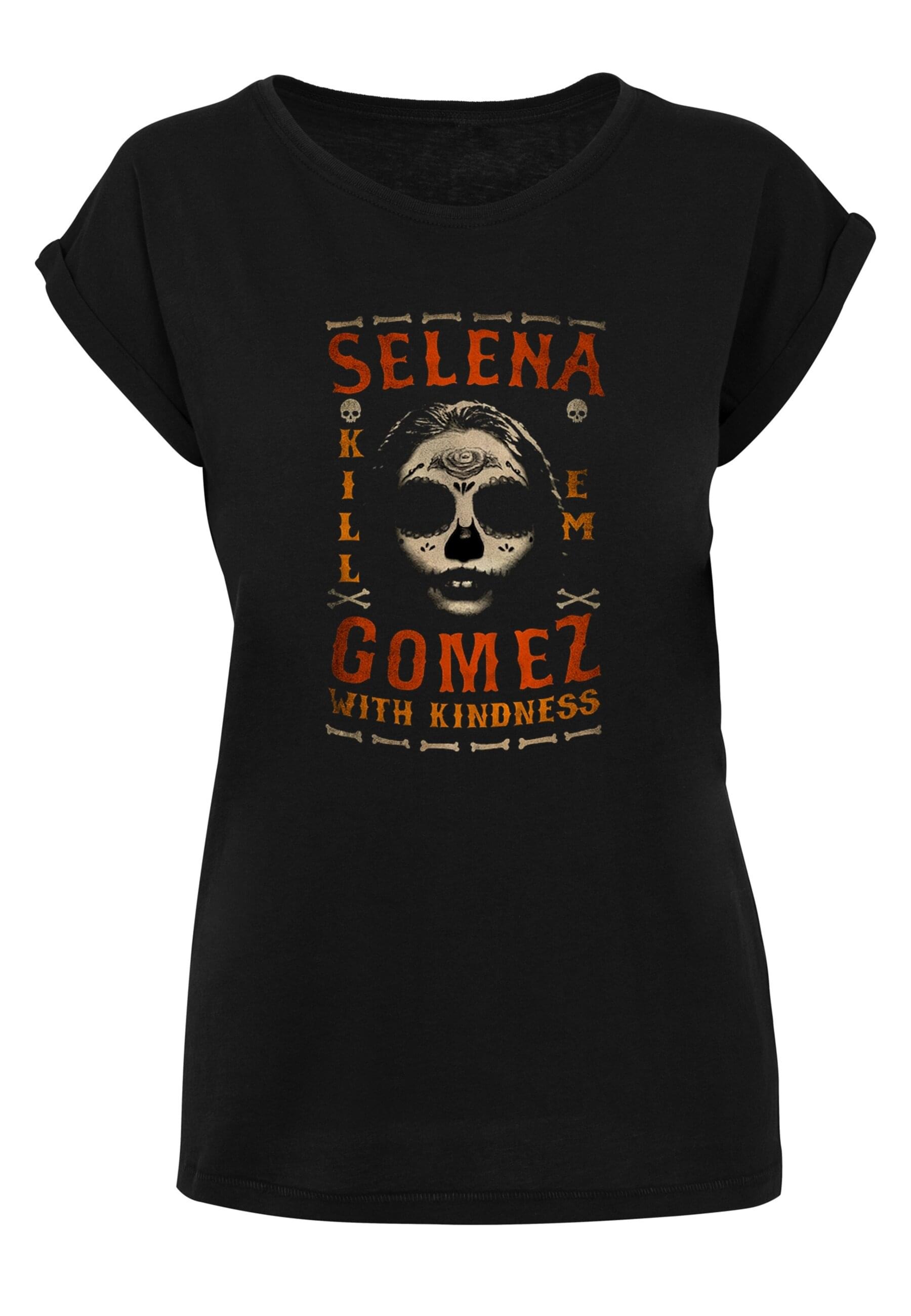Merchcode T-Shirt »Merchcode Damen Ladies Selena Gomez Black Gloves T-Shirt«, (1 tlg.)