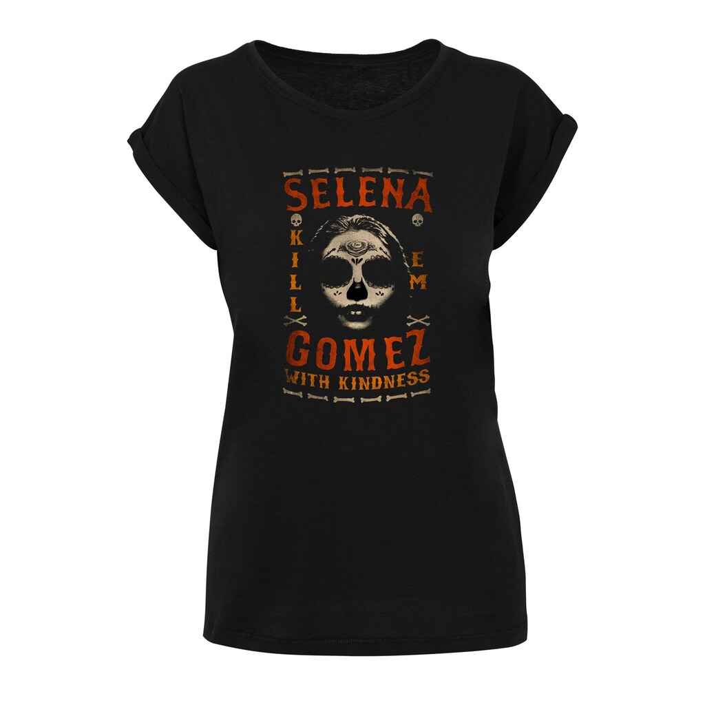 Merchcode T-Shirt »Merchcode Damen Ladies Selena Gomez Black Gloves T-Shirt«, (1 tlg.)