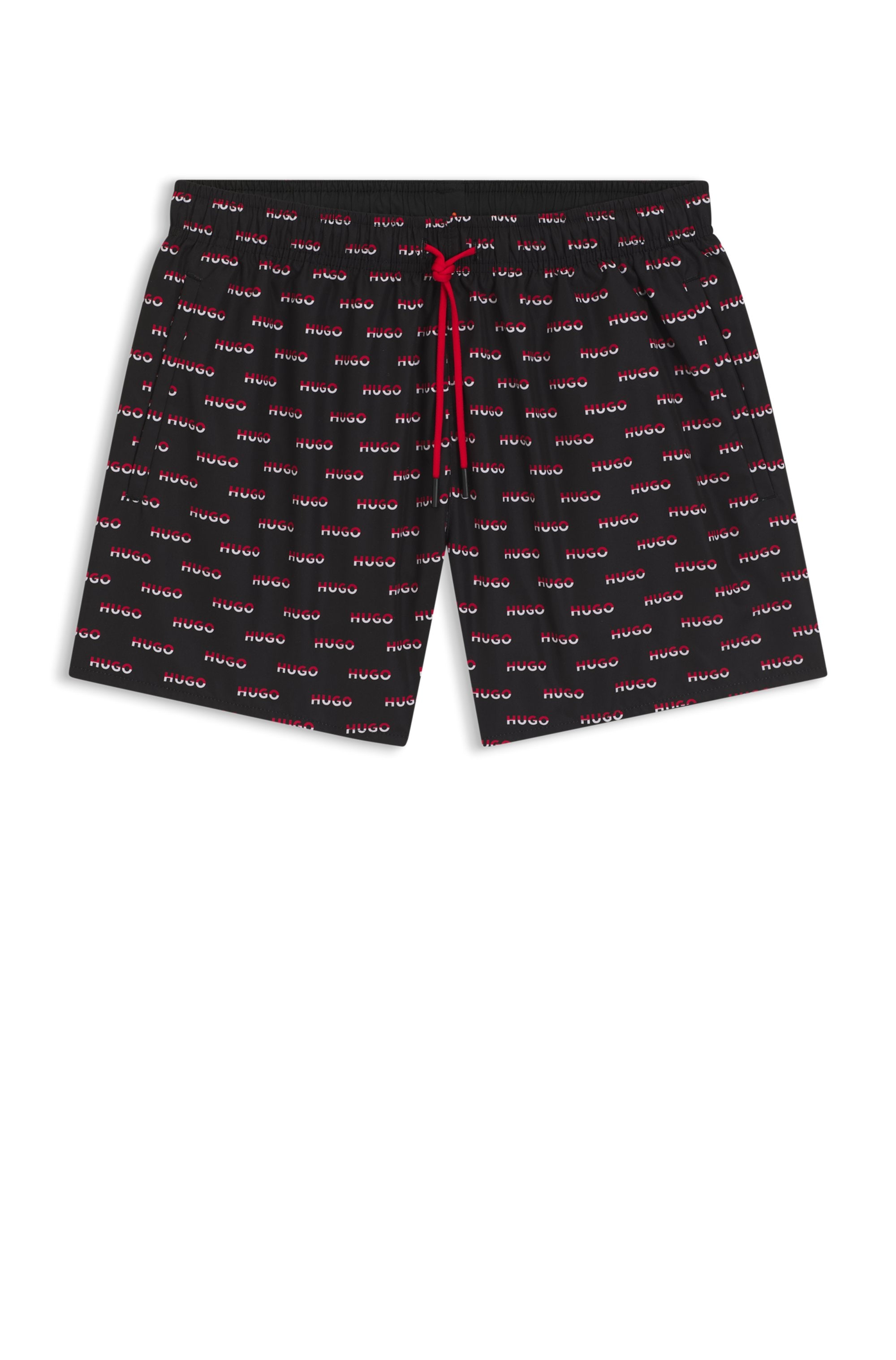 HUGO Underwear Badehose, durchgehender Split-Logo-Print, Verstellbarer Tunn günstig online kaufen