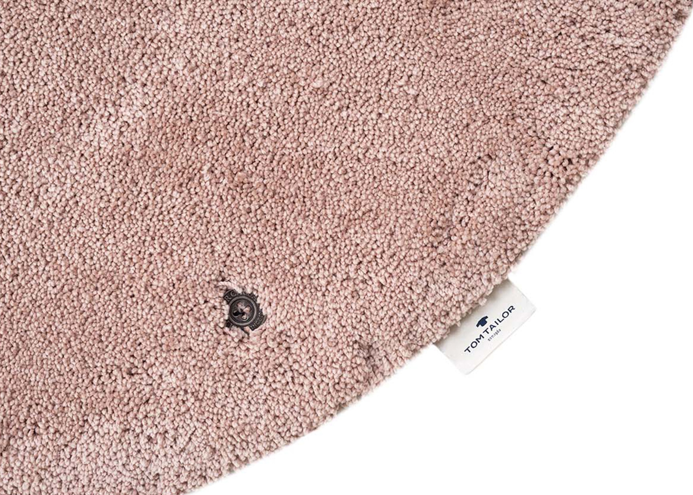 TOM TAILOR HOME Hochflor-Teppich »Shaggy Teppich Cozy«, rund, 25 mm Höhe, Uni Farben, auch in Pastell Farben, weich & kuschelig