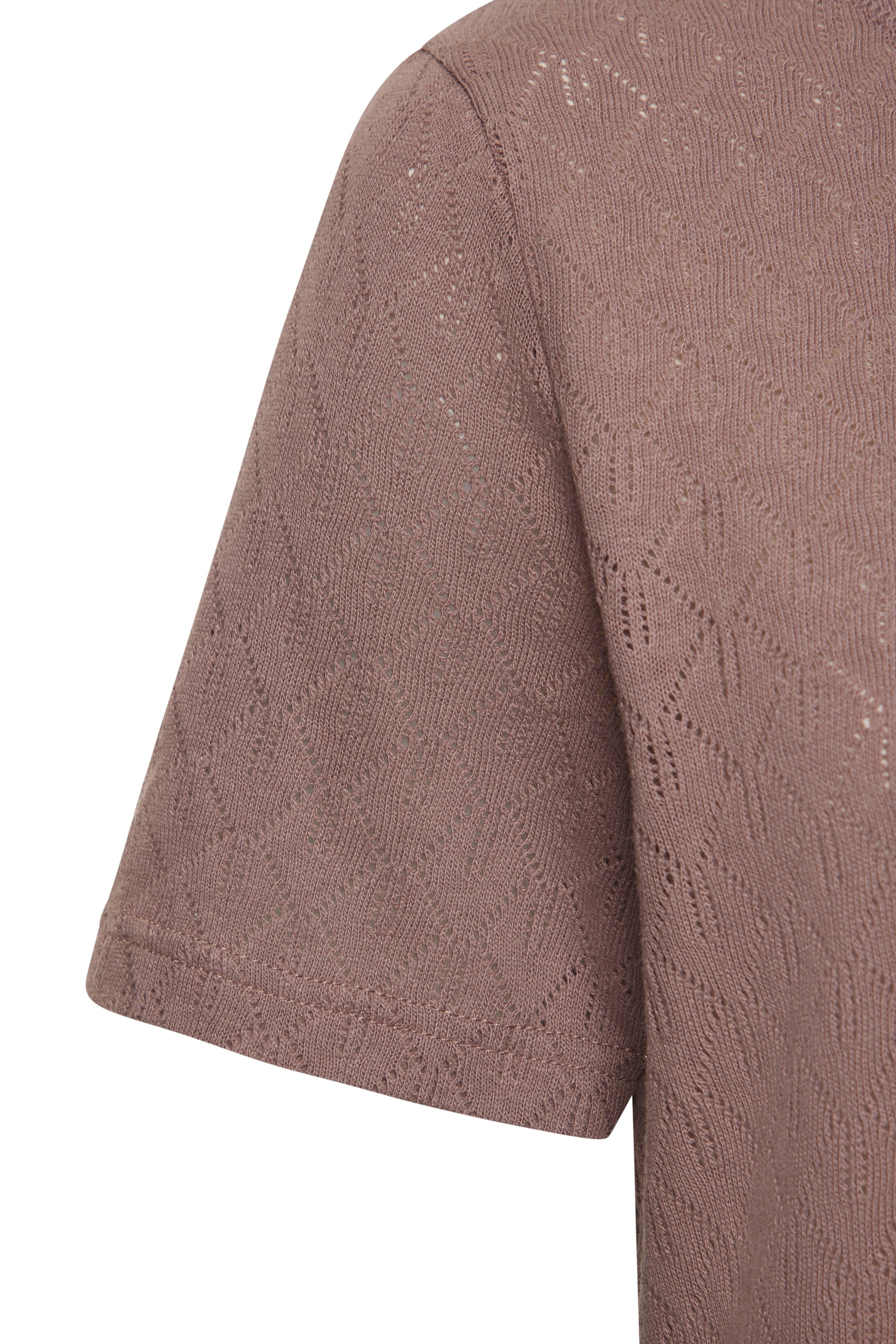 Vivance Damen Kurzarm Strickshirt Braun 48/50 3
