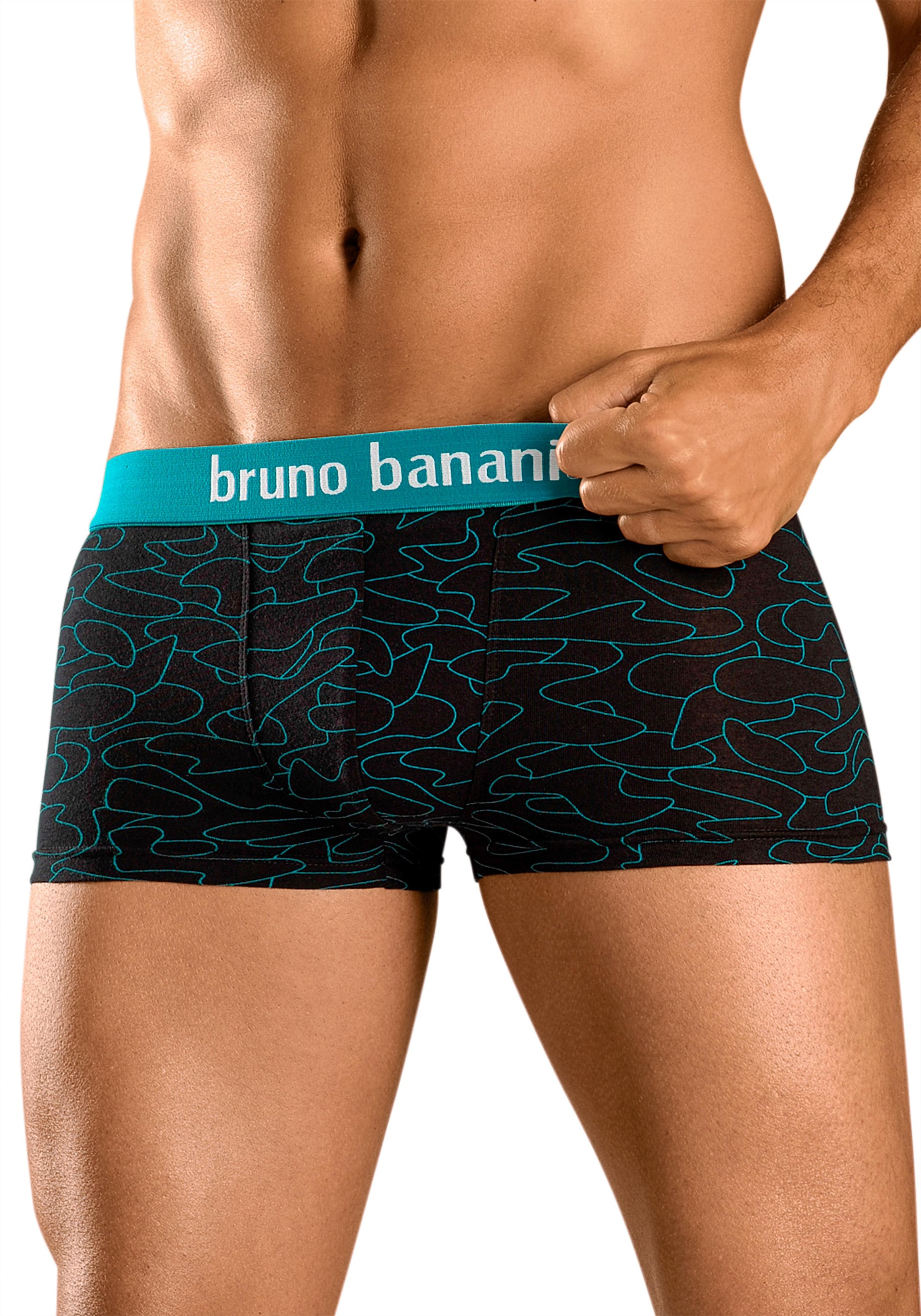 Bruno Banani Hipster, (Packung, 4 St.), Boxershorts in uni oder gemustert aus Baumwollmischung