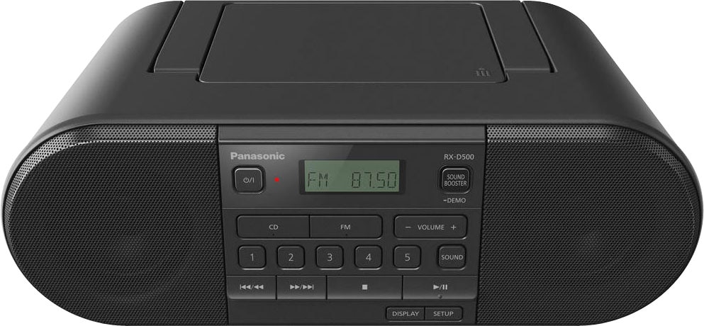 Panasonic Boombox »RX-D500EG-K CD-«, (FM-Tuner-UKW mit RDS 20 W)