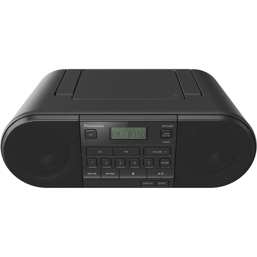 Panasonic Boombox »RX-D500EG-K CD-«, (FM-Tuner-UKW mit RDS 20 W)