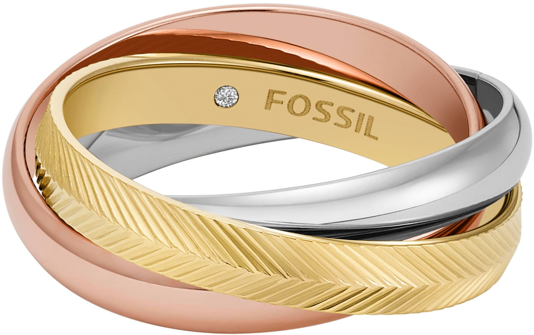 Fossil Fingerring »Schmuck Geschenk Edelstahl Ring Harlow, JF04807998«