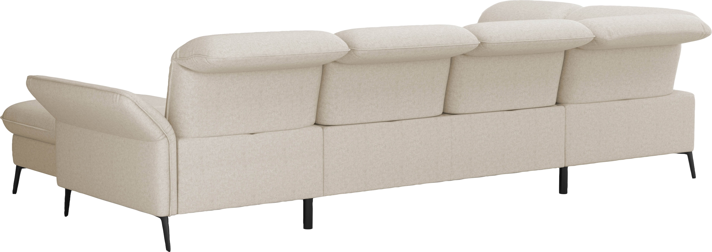 sit&more Wohnlandschaft »Emely, inkl. Sitztiefenverstellung«, wahlweise mit Bettfunktion,Bettkasten,Kopf- & Armteilverstellung