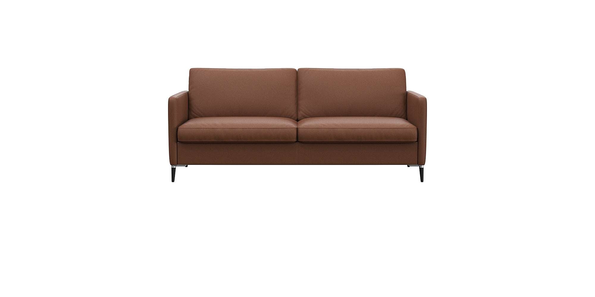 FLEXLUX 2,5-Sitzer "Fiore, super bequem durch hochwertigen Sitzaufbau mit Kaltschaum" schmale Armlehnen, Füße Alu+schwarz