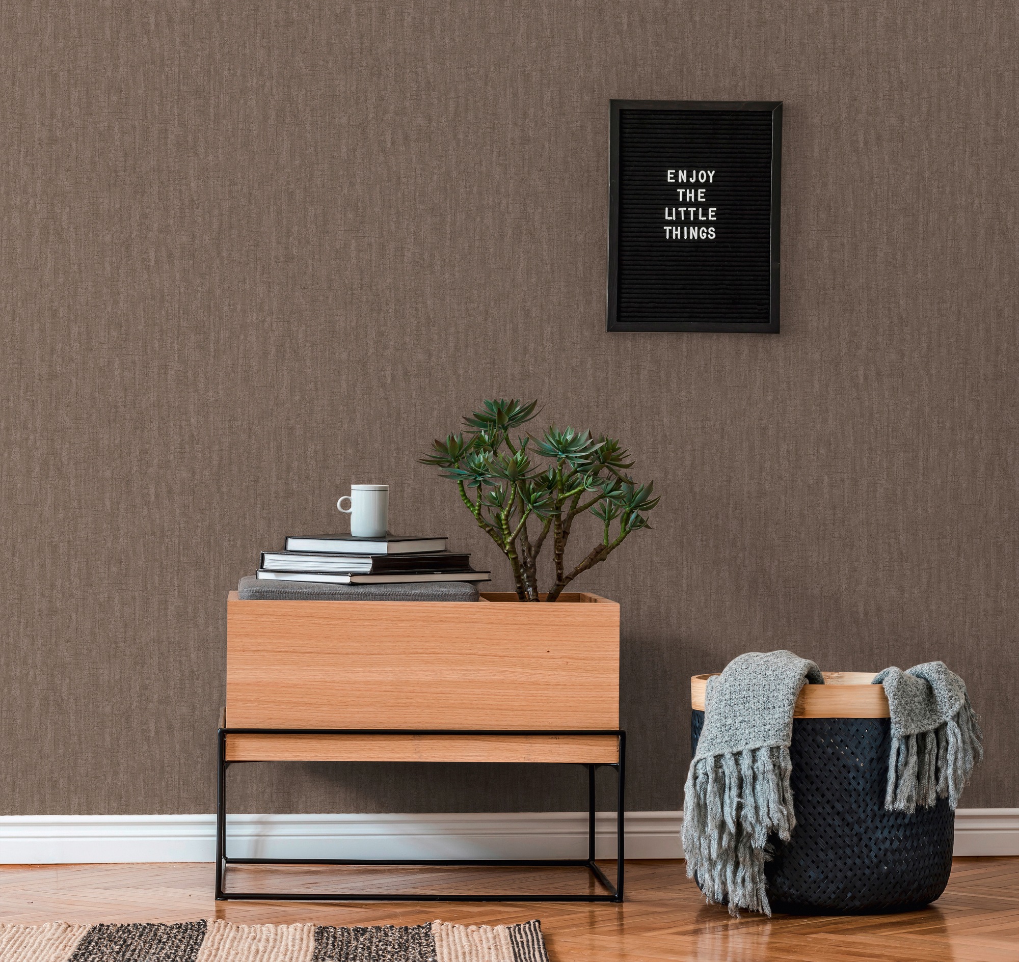 living walls Vliestapete »Titanium«, gemustert-Motiv-abstrakt, Uni Tapete Vintage Tapeten Wohnzimmer Schlafzimmer Küche modern Design