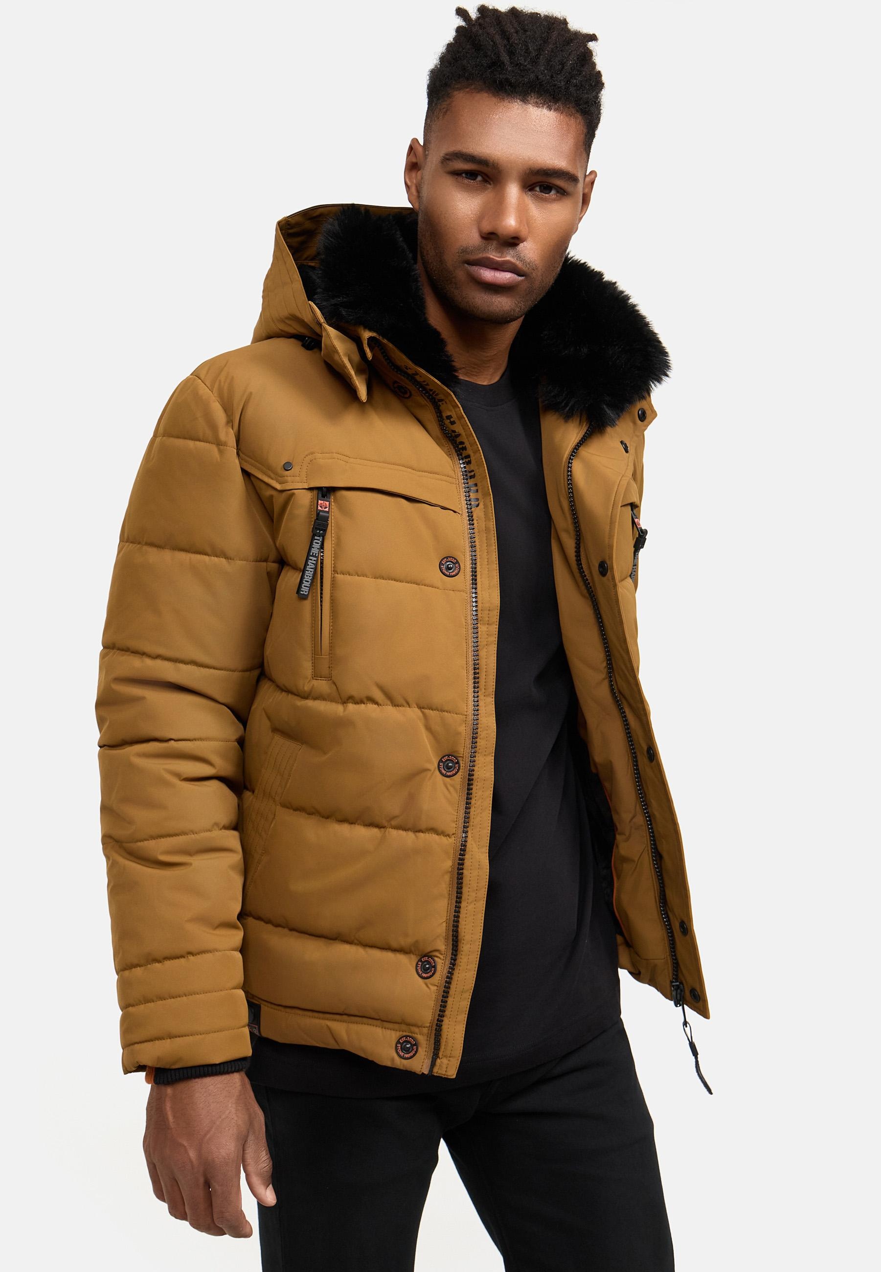 Stone Harbour Steppjacke »Witas«, mit Kapuze, gesteppte Herren Winterjacke mit abnehmbarer Kapuze