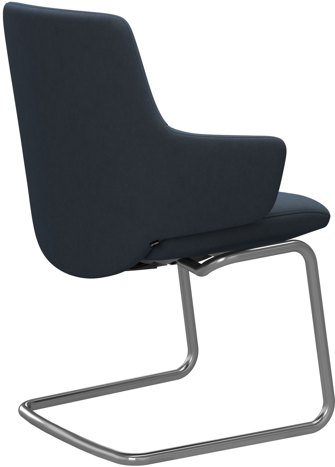 Stressless® Polsterstuhl »Laurel«, Microfaser DINAMICA, Low Back mit Armlehne, Größe L, mit Beinen aus Stahl in Chrom matt