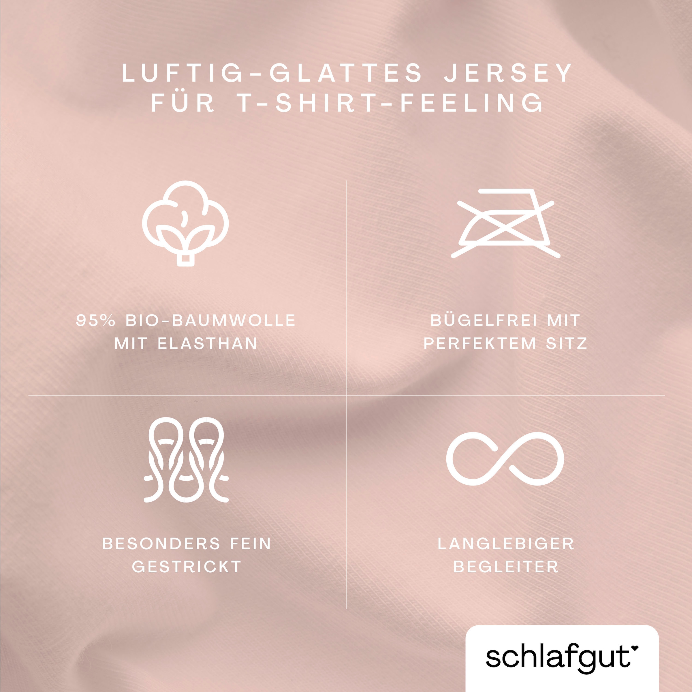 Schlafgut Bettbezug »Knitted Jersey uni, aus Bio-Baumwolle mit Elasthan, Reißverschluss«, (1 St.), bügelfrei, Mix & Match Bettwäsche: passender Kissenbezug erhältlich