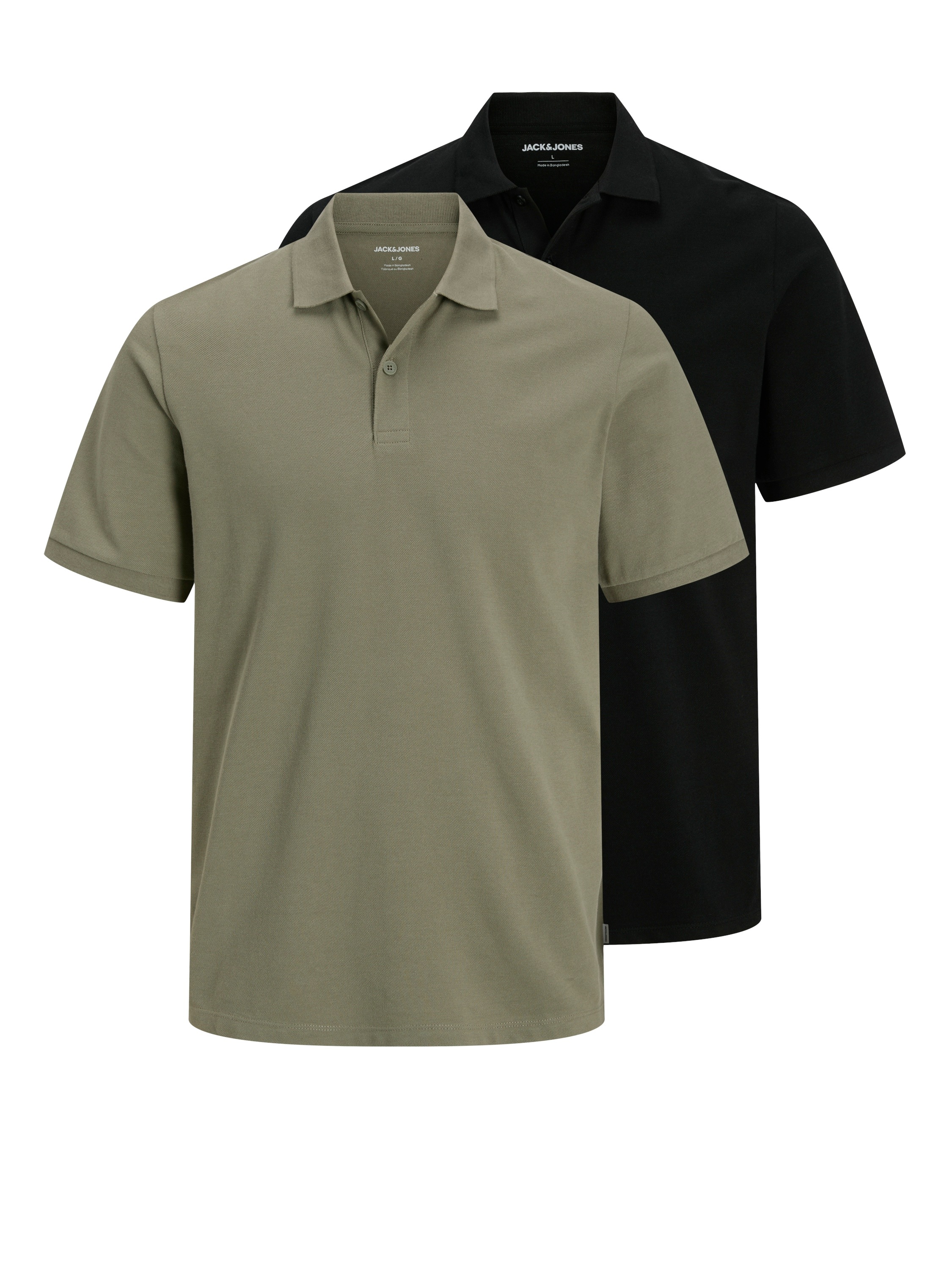 Jack & Jones Poloshirt "Jjkane Polo Ss 2PK Mp" Packung, 2 Baumwollmischung, Regular Fit