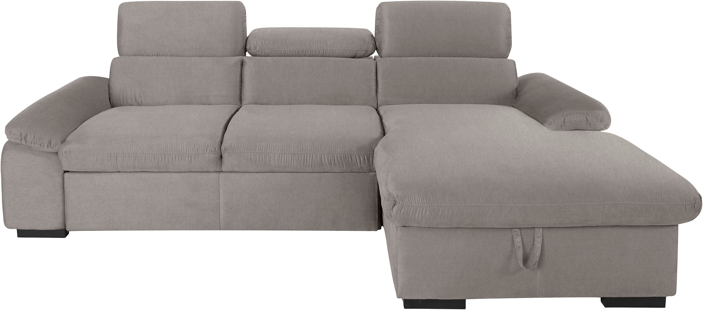 COTTA Ecksofa »Lola L-Form mit Kopfteilfunktion & Hocker«, (Set, mit Hocker), wahlweise mit Bettfunktion, Bettkasten & Armteilverstellung