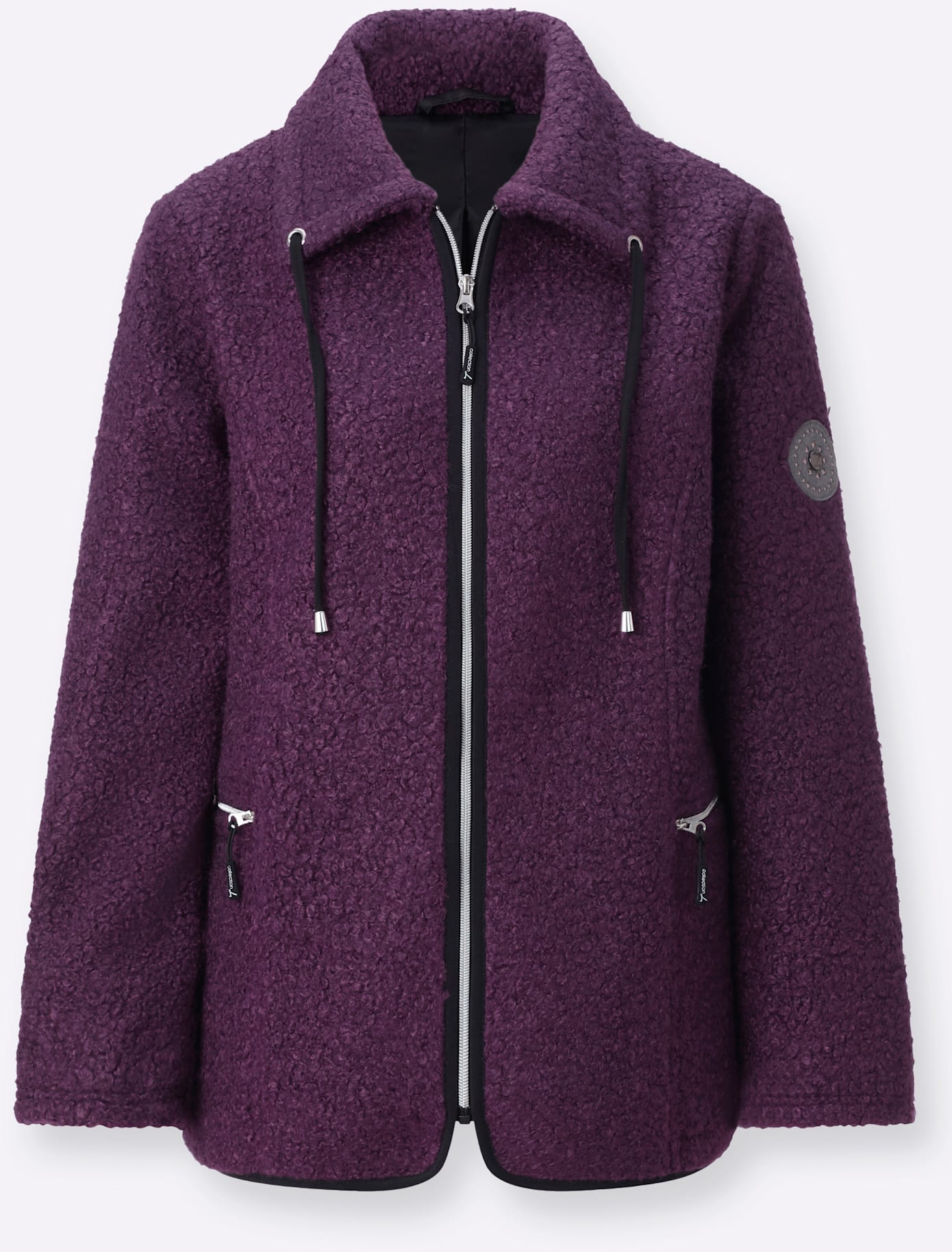 Casual Looks Bouclèjacke ohne Kapuze