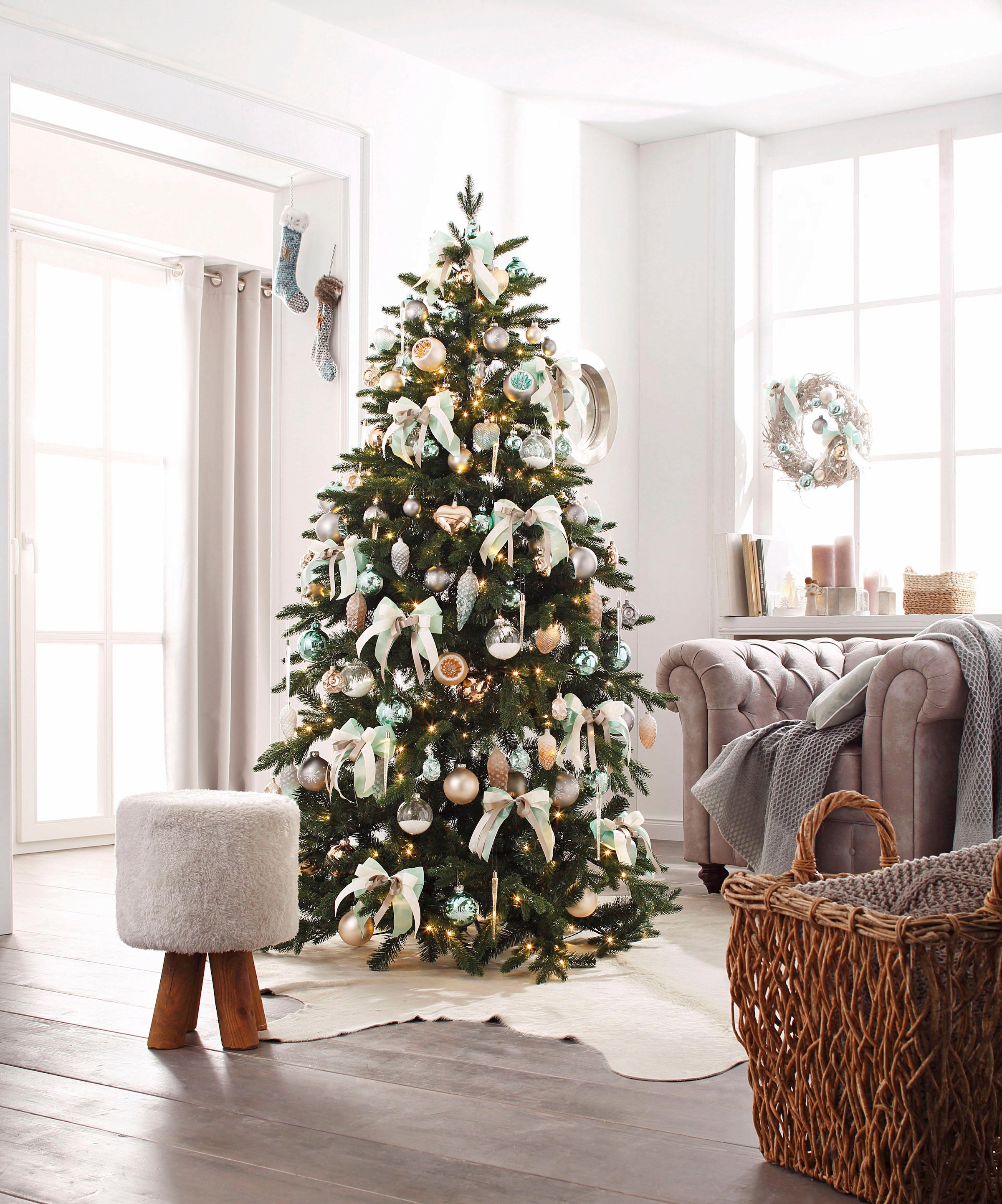 Künstlicher Weihnachtsbaum mit Tannenbaum«, deco | »Weihnachtsdeko, kaufen Christbaum, Creativ BAUR LED-Lichterkette künstlicher